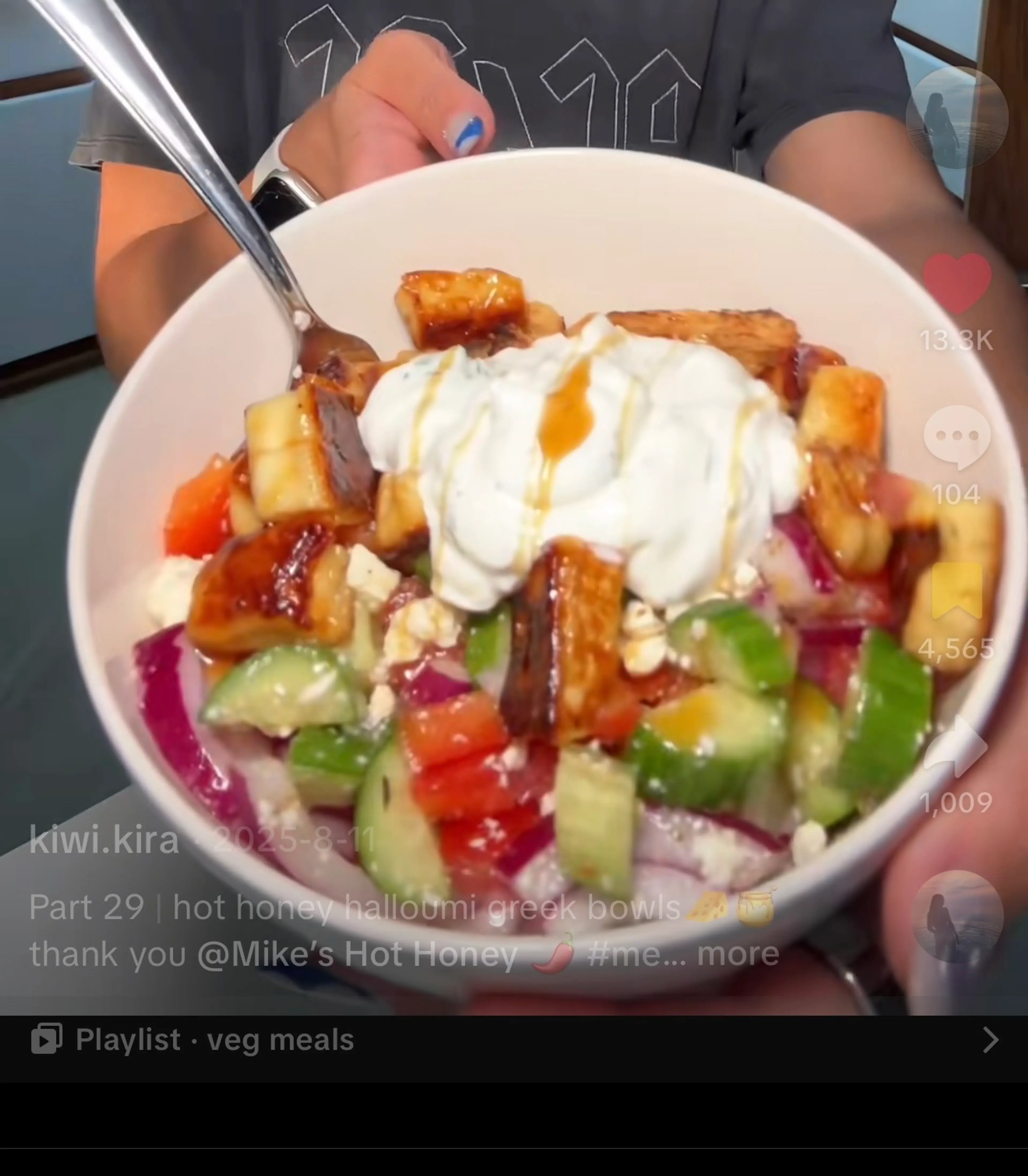 Simple Hot Honey Halloumi Bowl