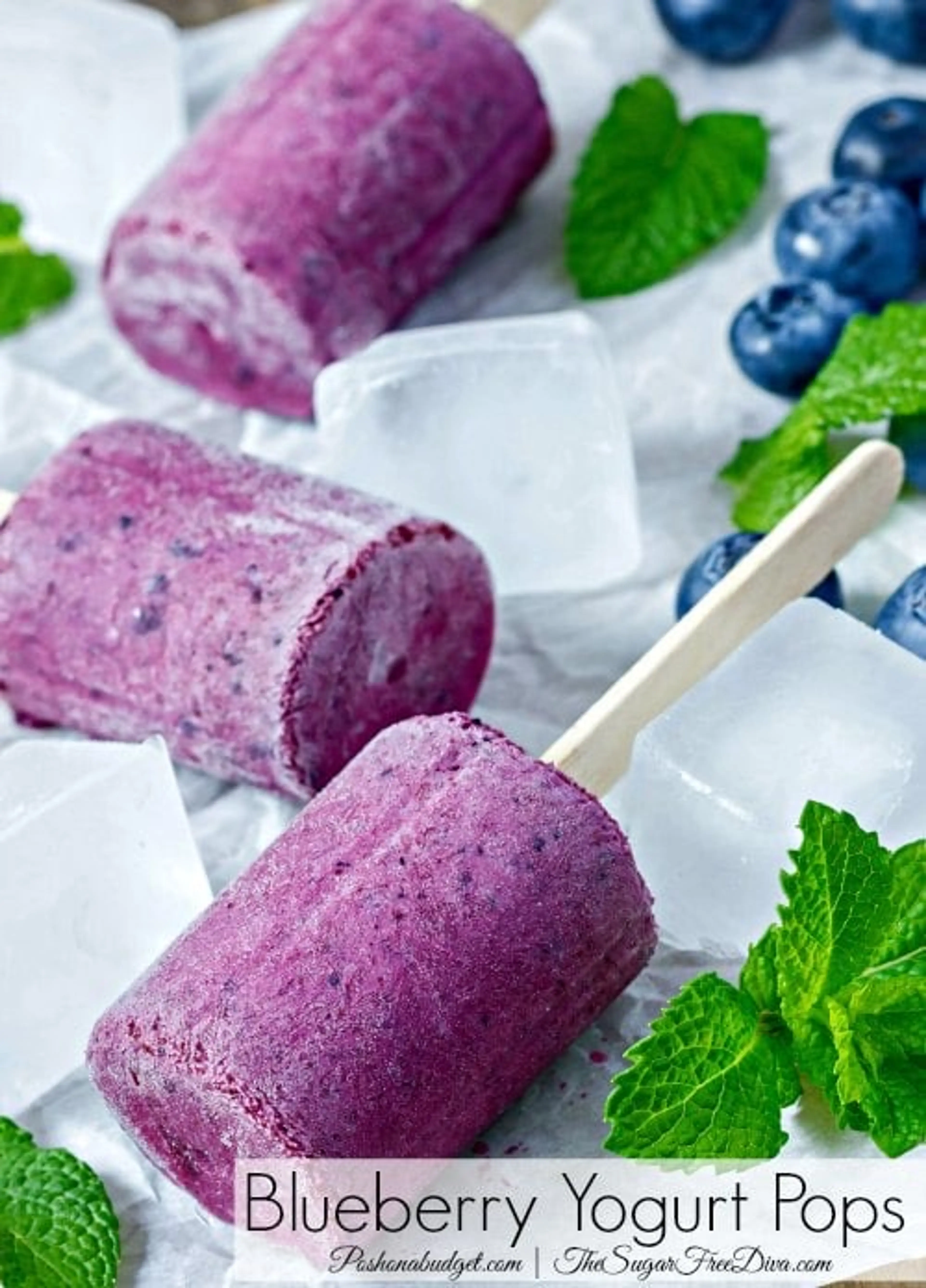Frozen Greek Yogurt Blueberry Treats