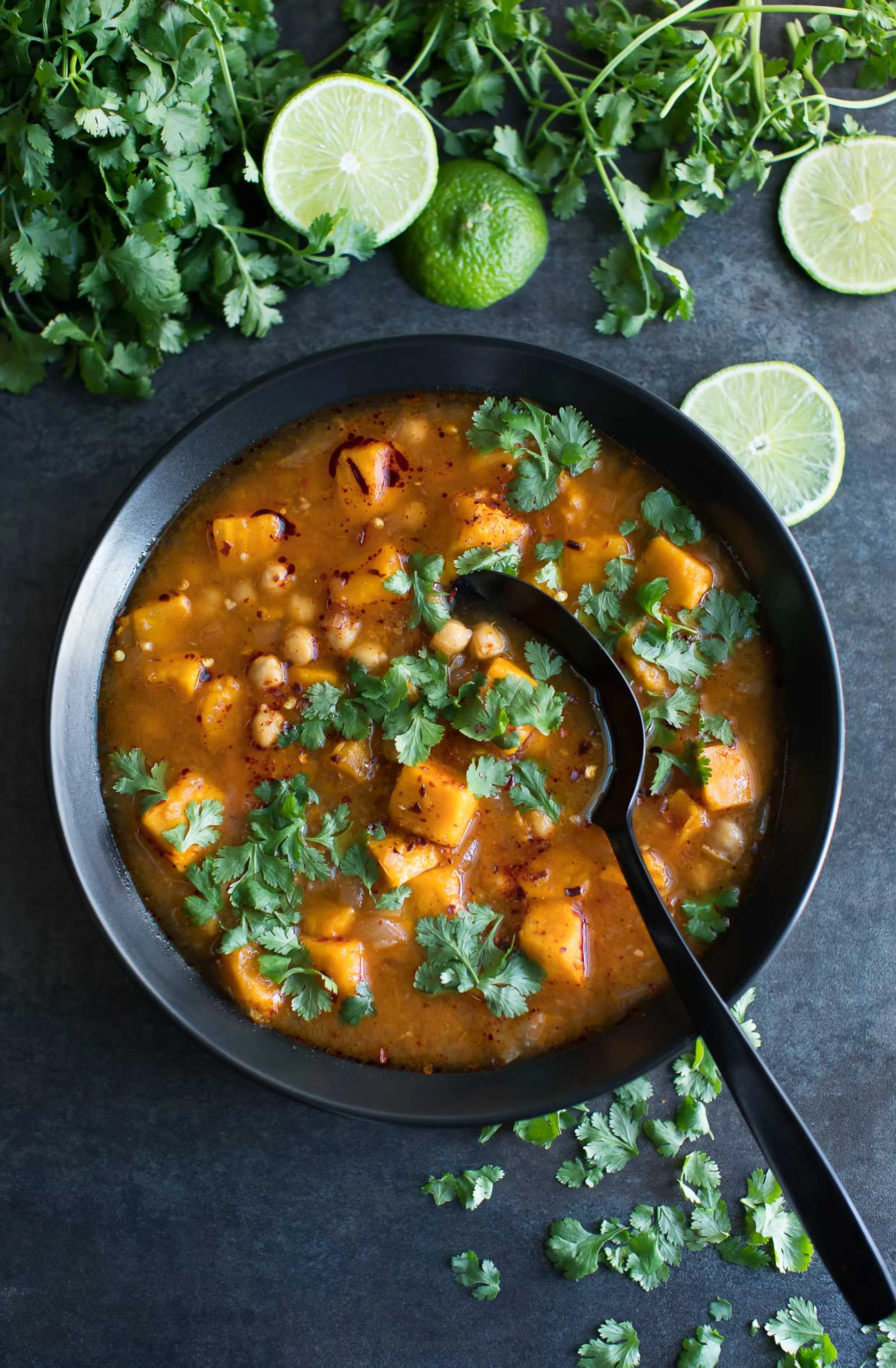 Instant Pot Spicy Moroccan Sweet Potato Soup