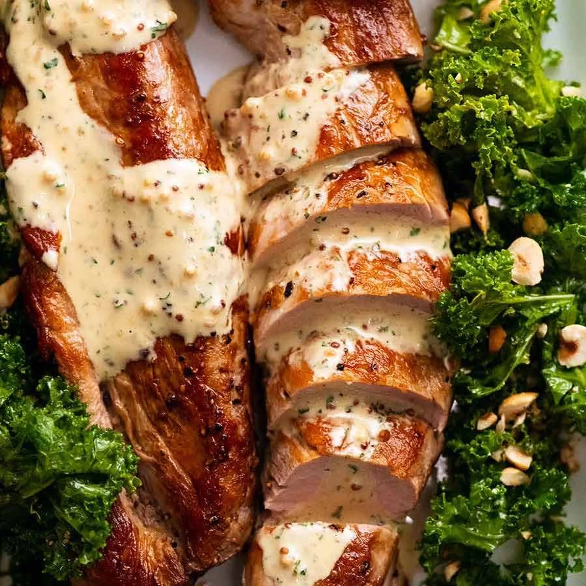 Pork Tenderloin with Creamy Mustard Sauce