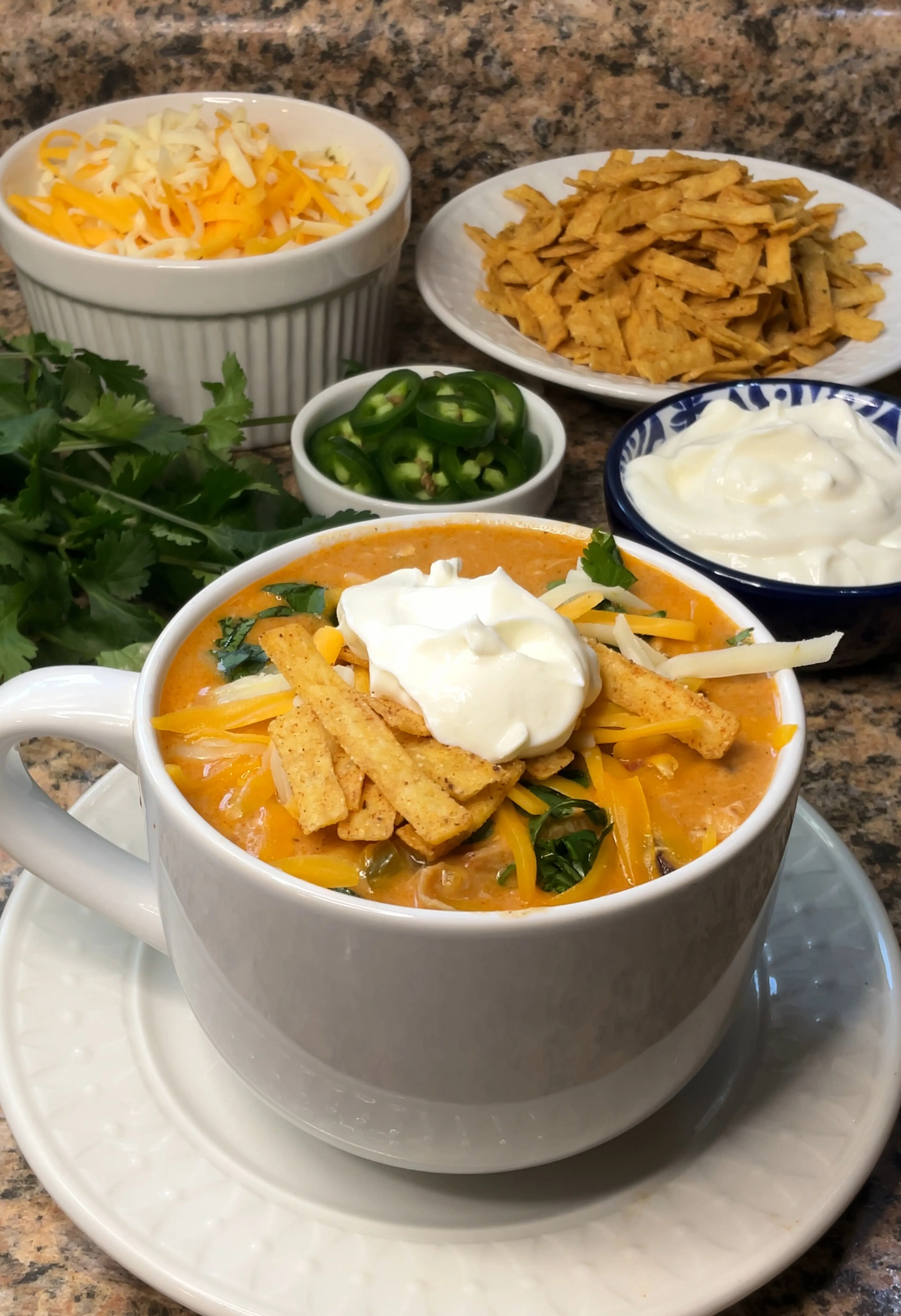 Creamy Chicken Enchilada Soup