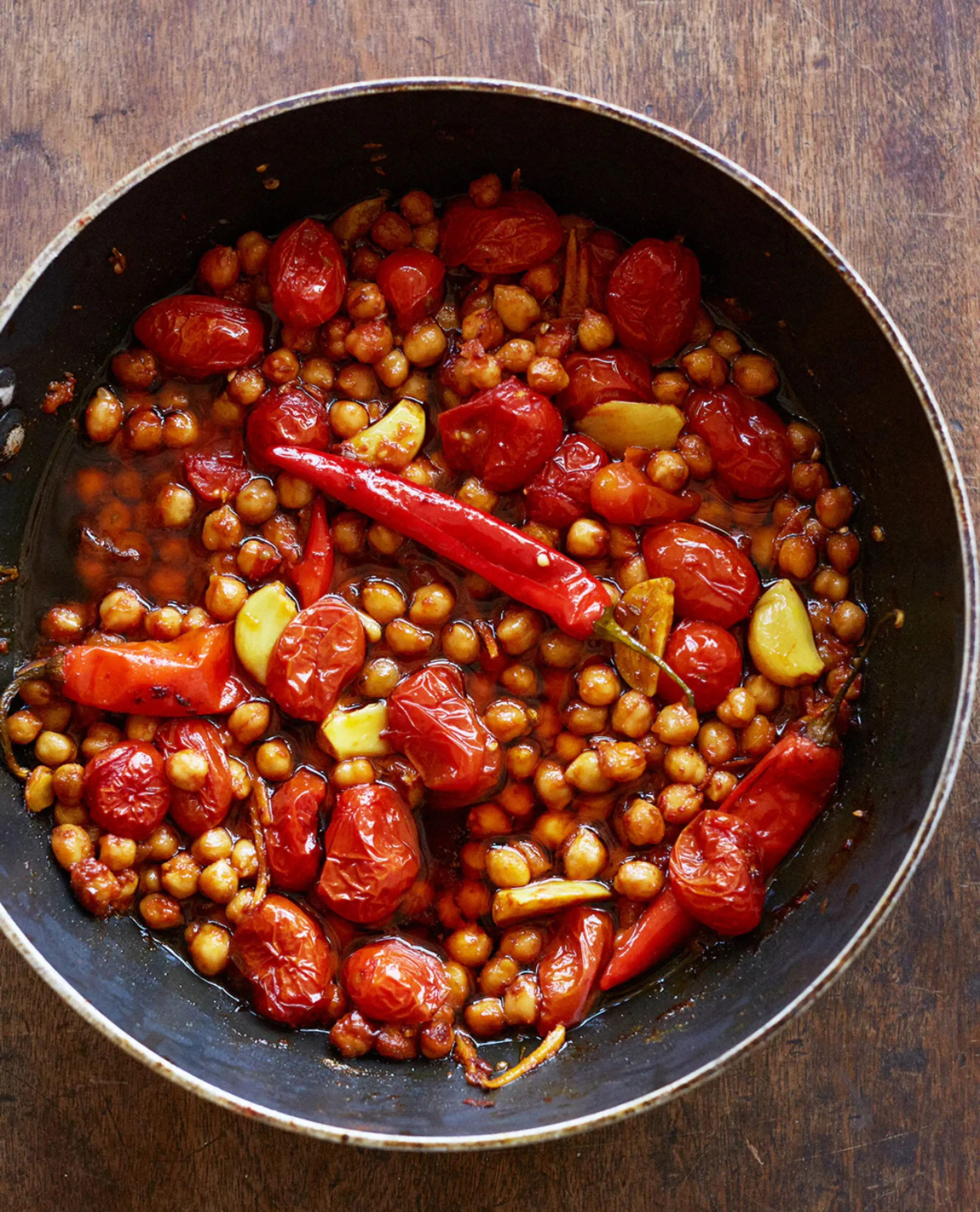 Confit tandoori chickpeas