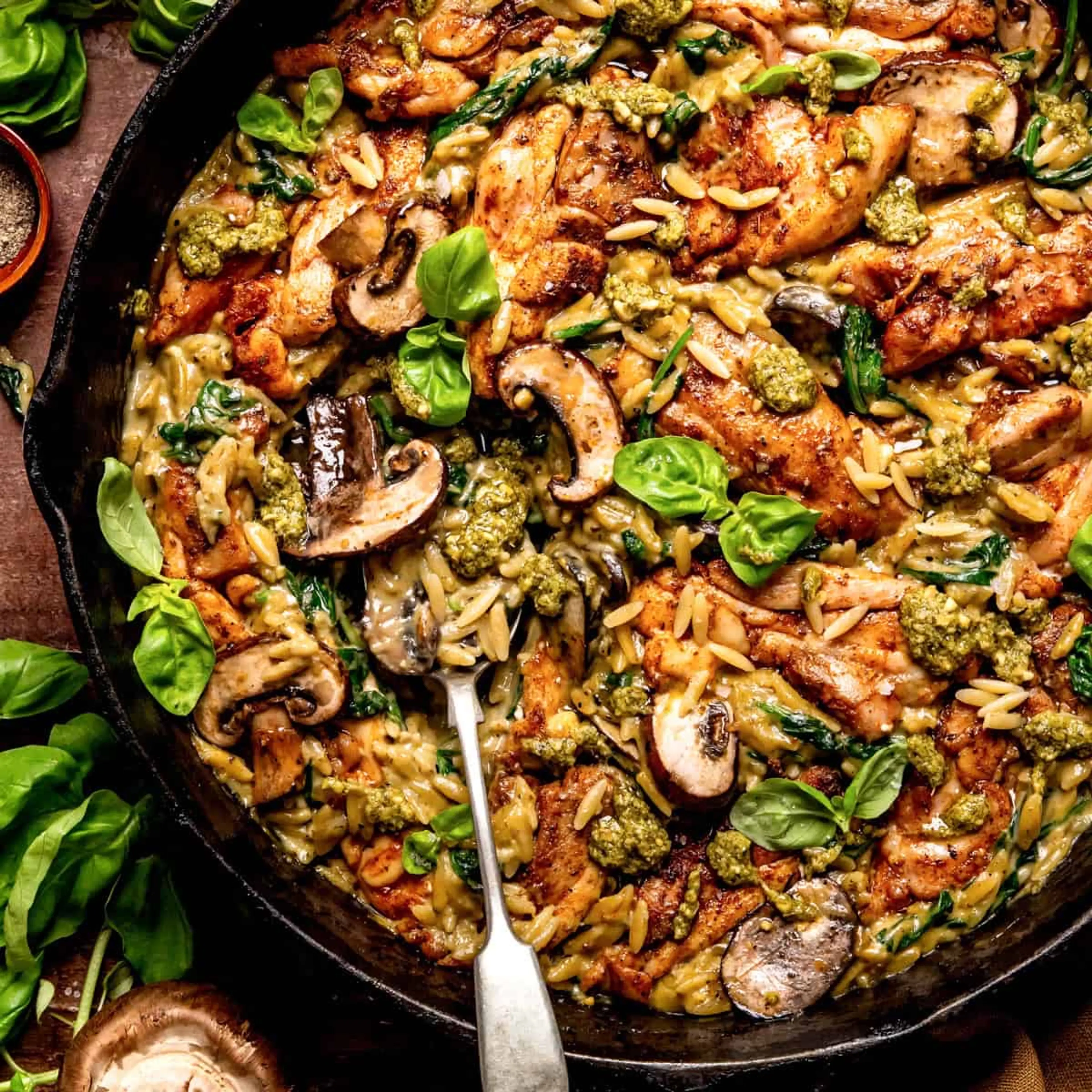 One-Pan Creamy Chicken Orzo