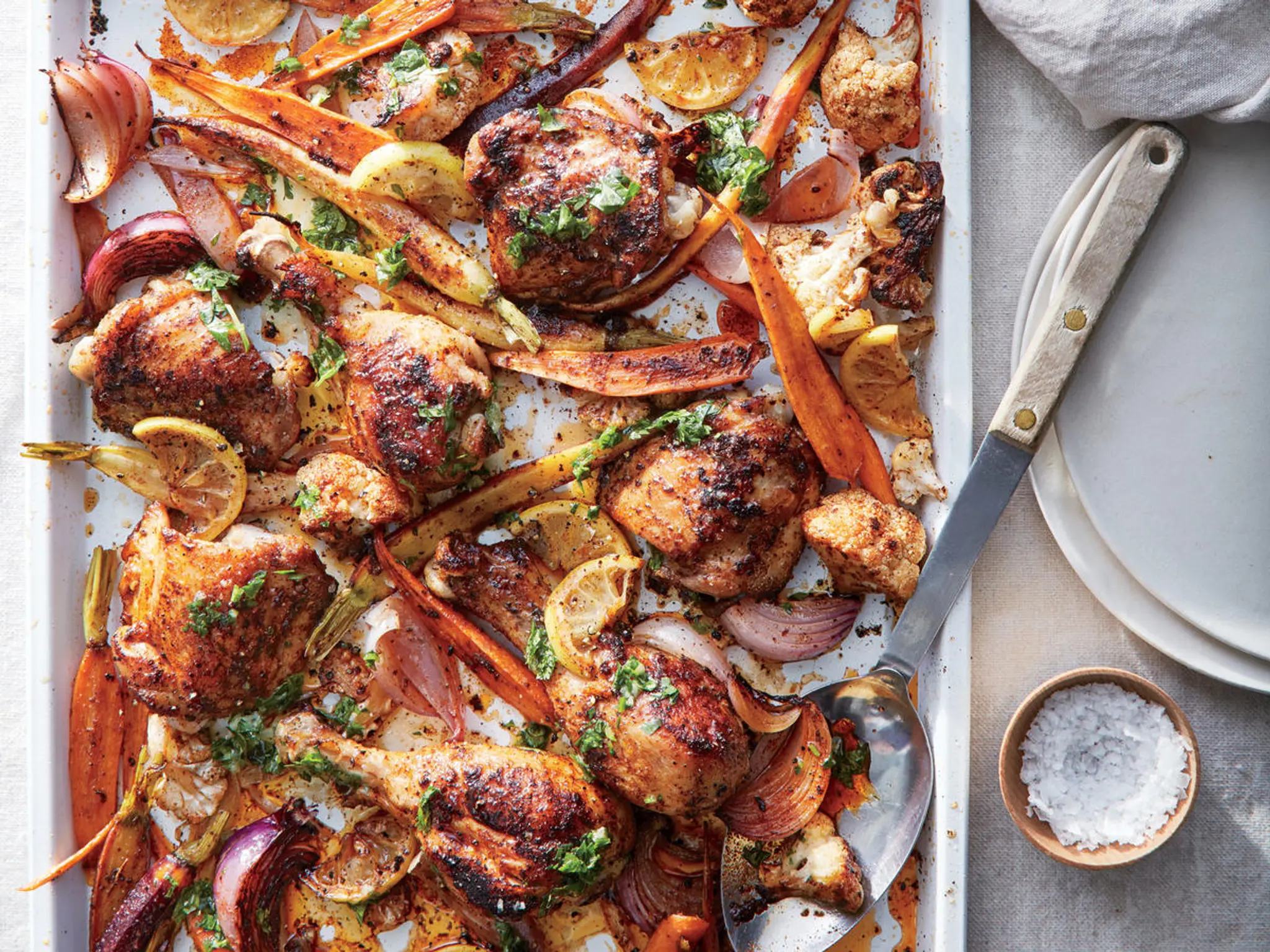 Sumac Chicken with Cauliflower and Carrots