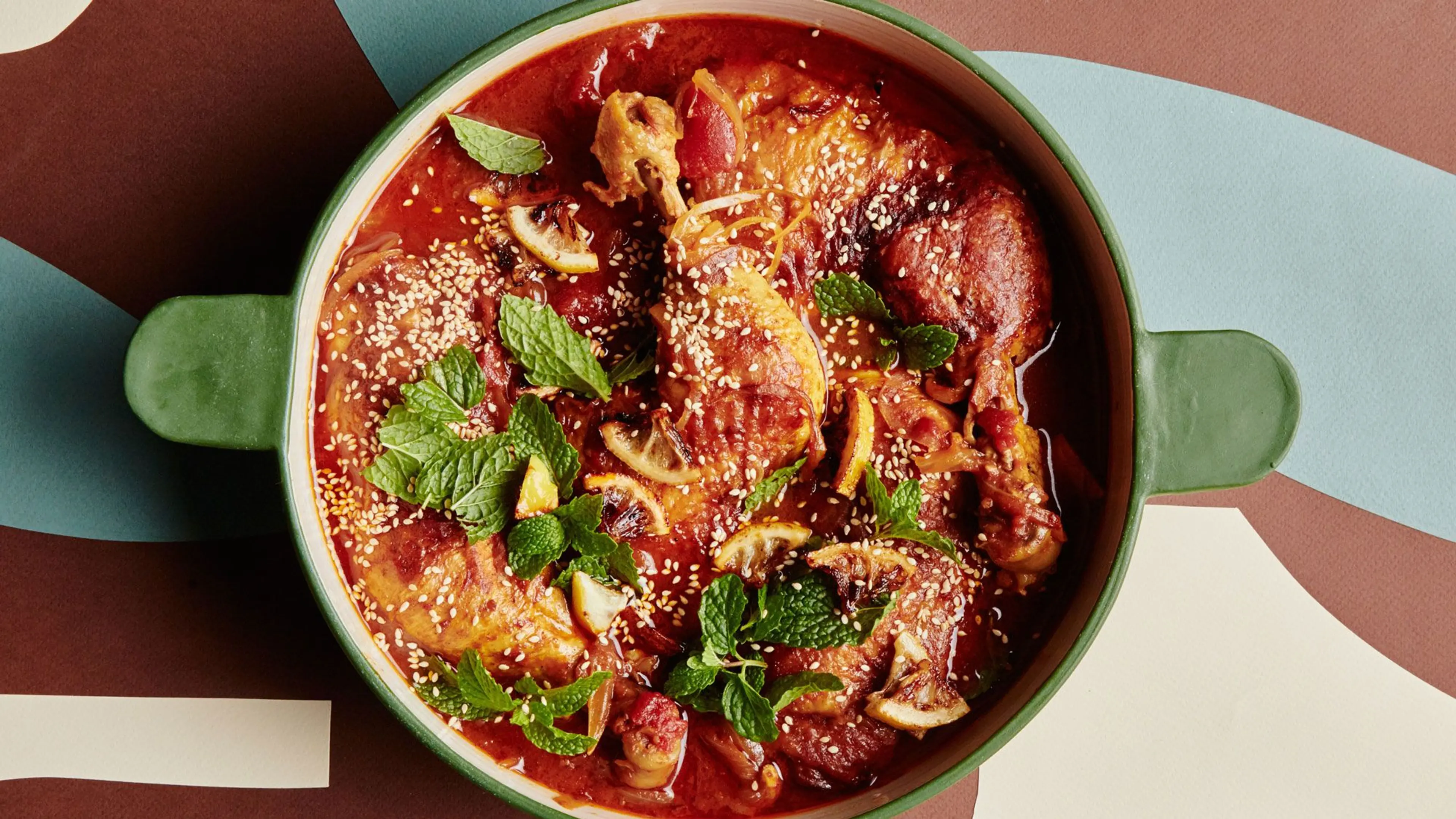 Chicken and Tomato Stew With Caramelized Lemon