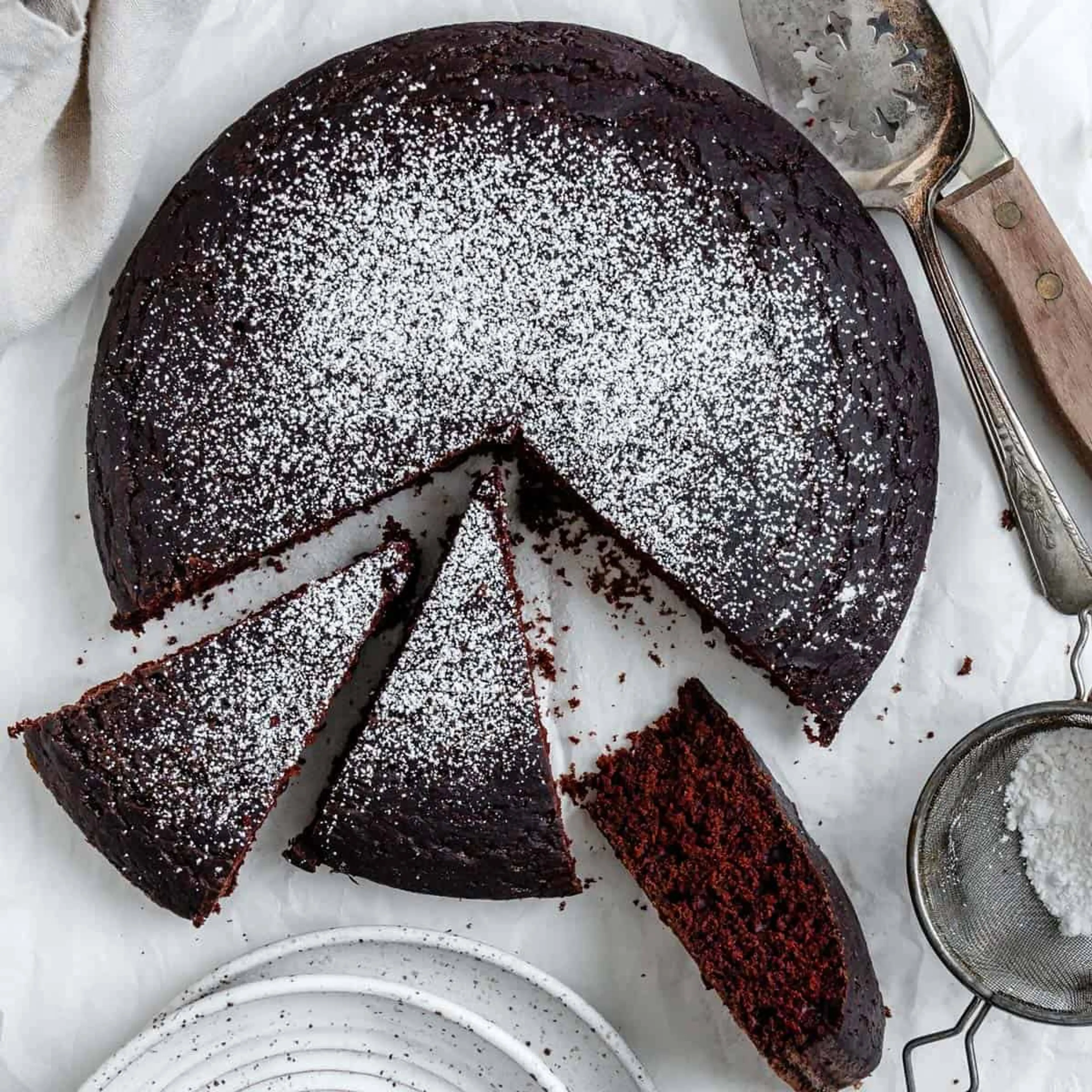 EASY Chocolate Depression Cake [Wacky Cake]