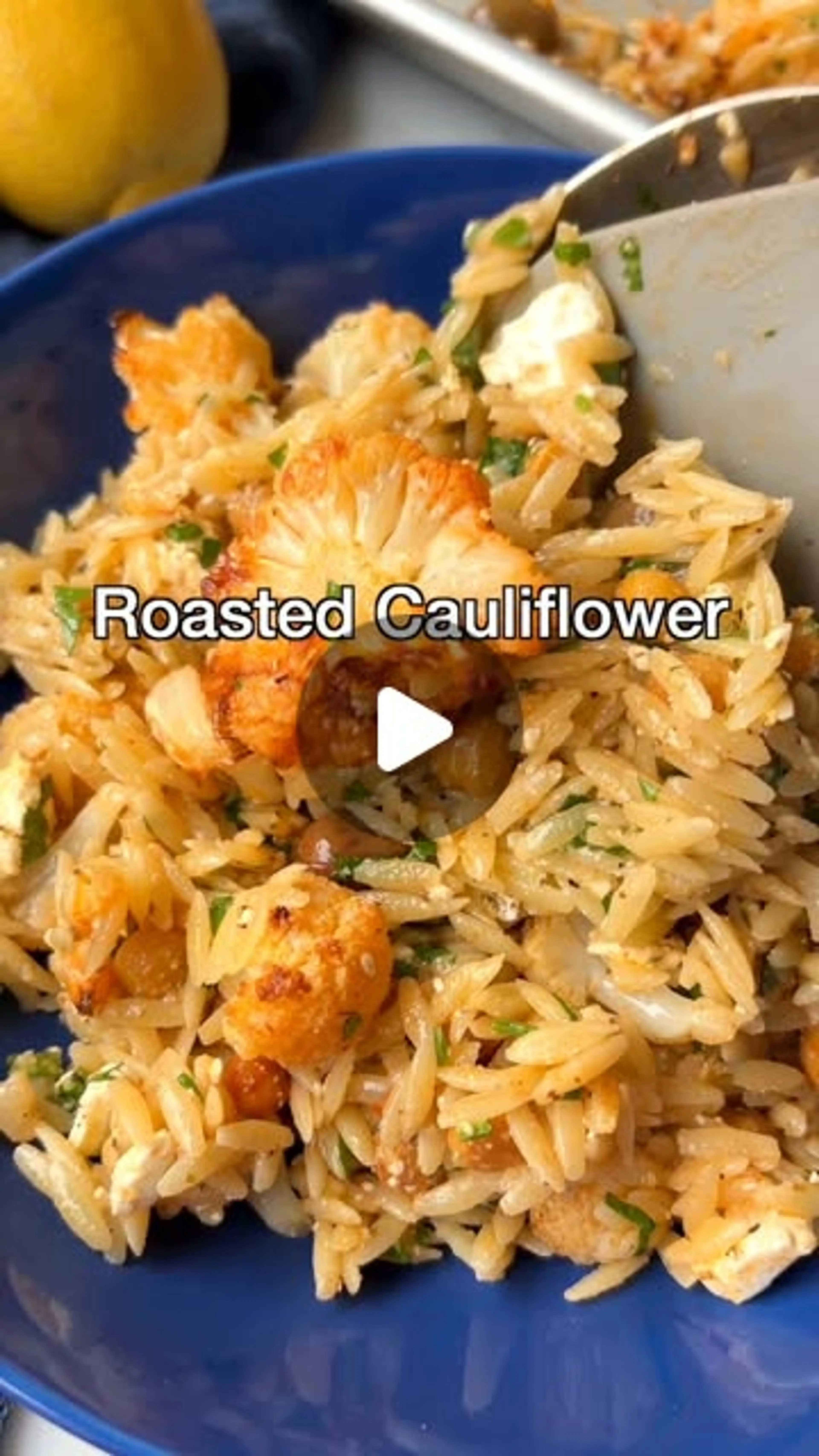 Roasted Cauliflower Orzo