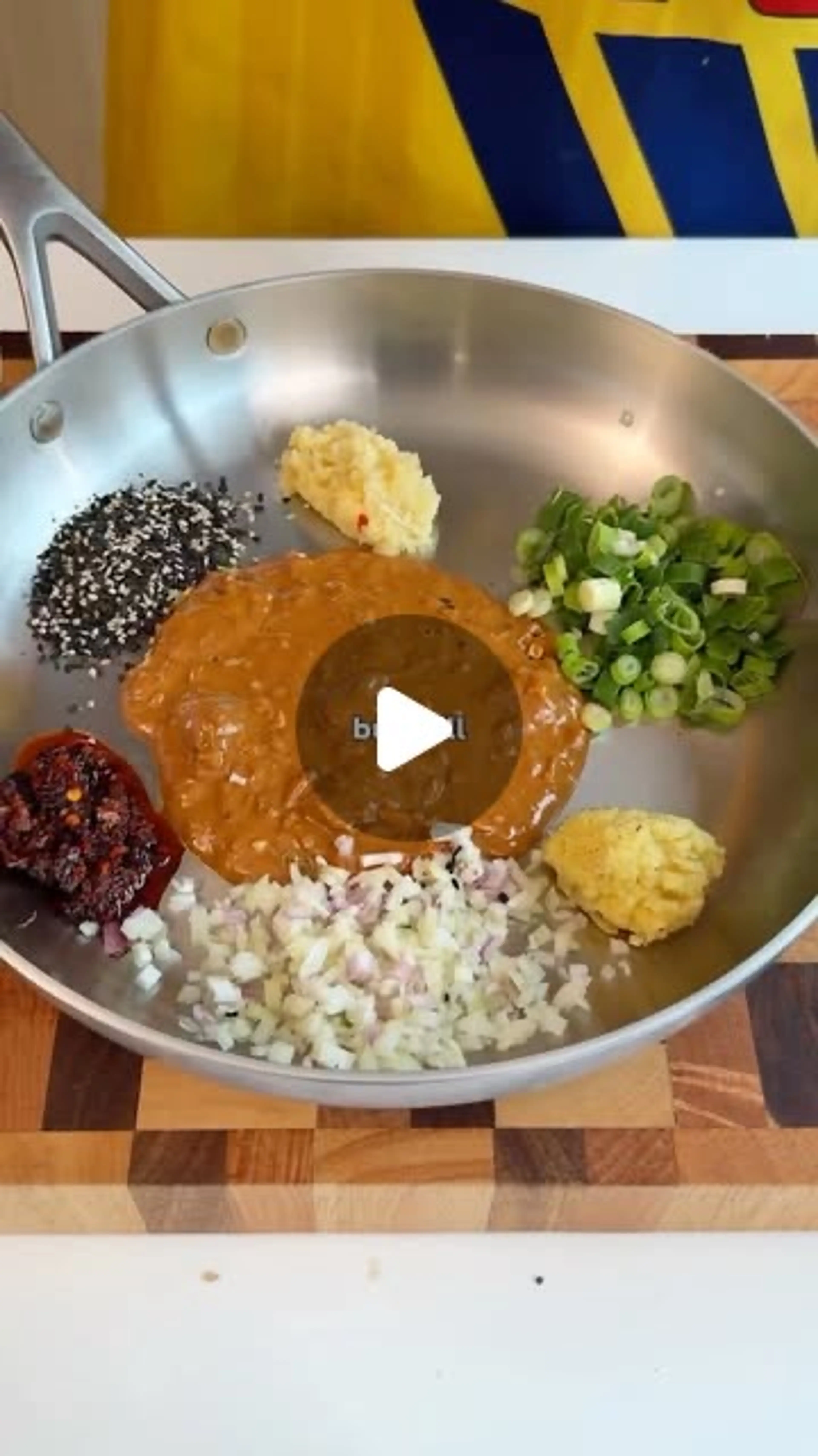 10 Minute Peanut Butter + Chilli Crisp Noodles