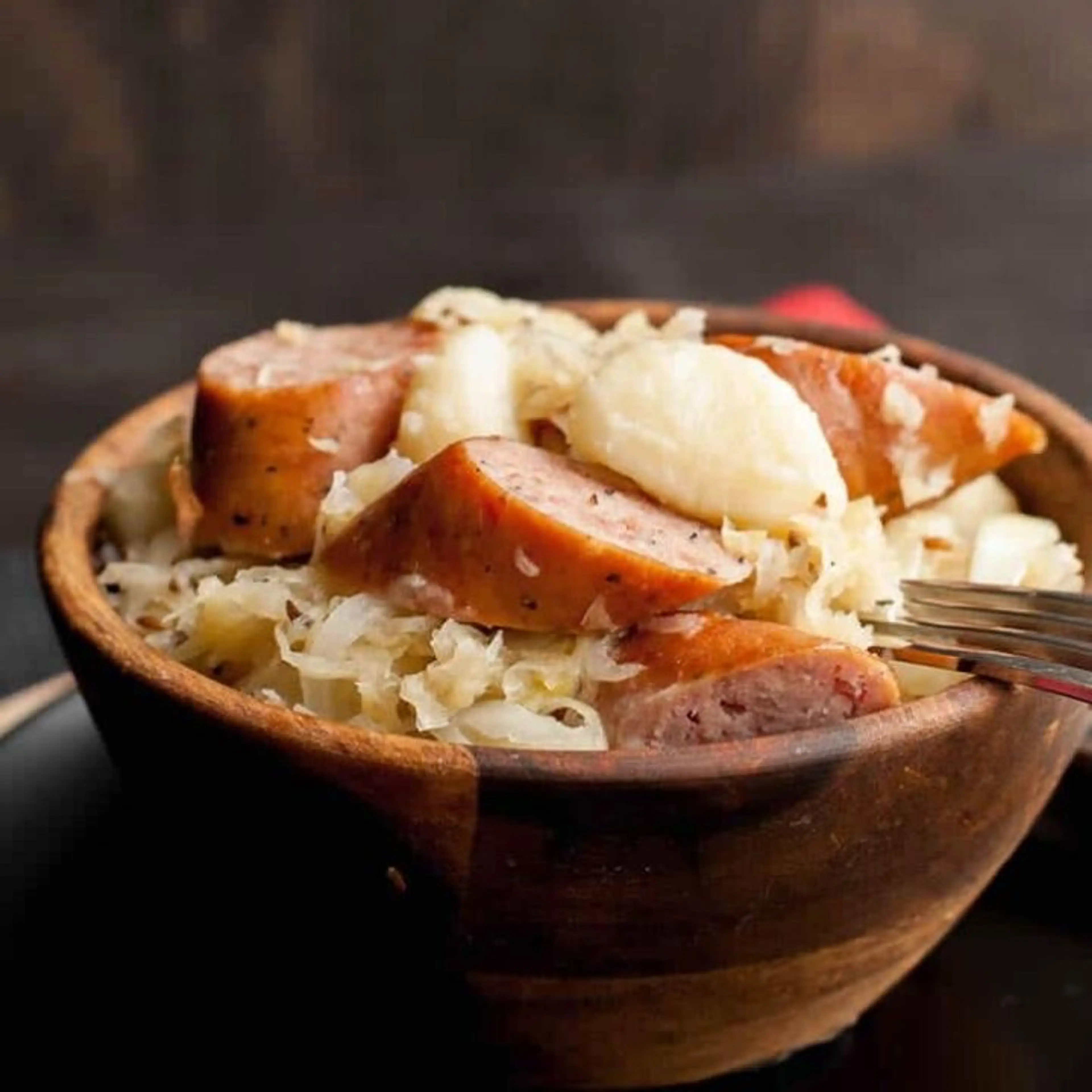 Smoked Sausage, Gnocchi and Sauerkraut