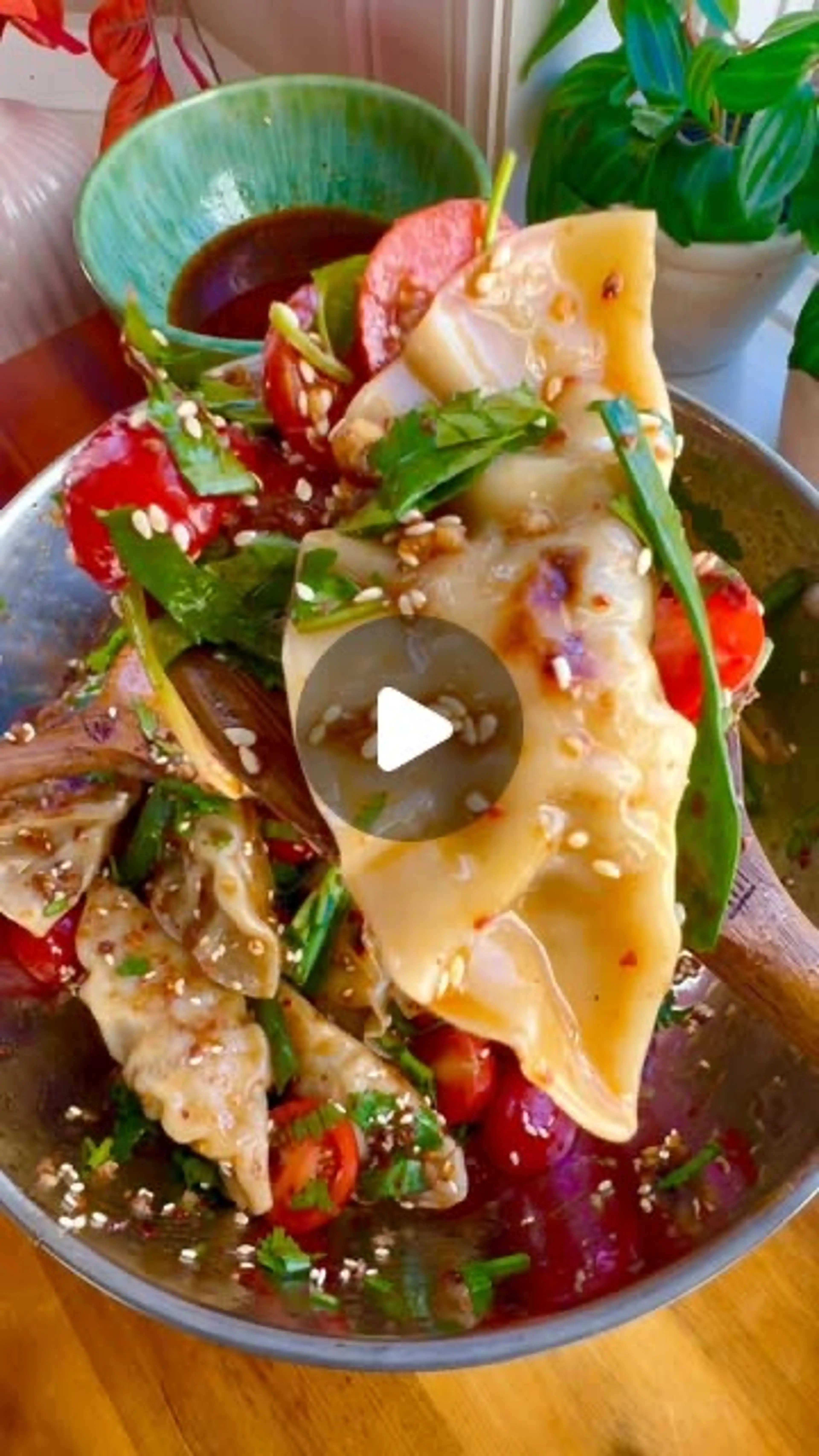Viral Dumpling Salad - Appetizer or Snack