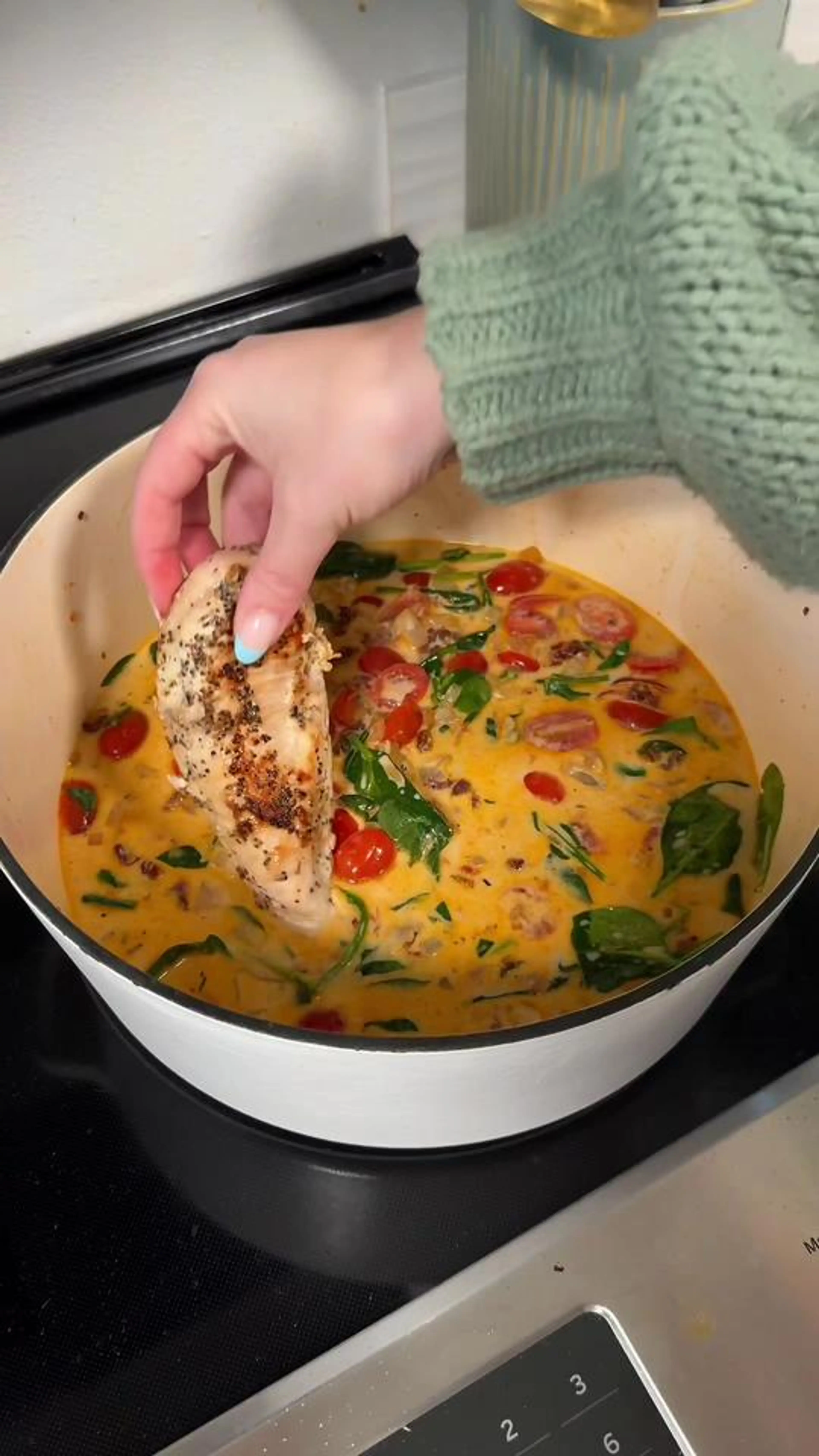 One Pot Creamy Orzo Tuscan Chicken