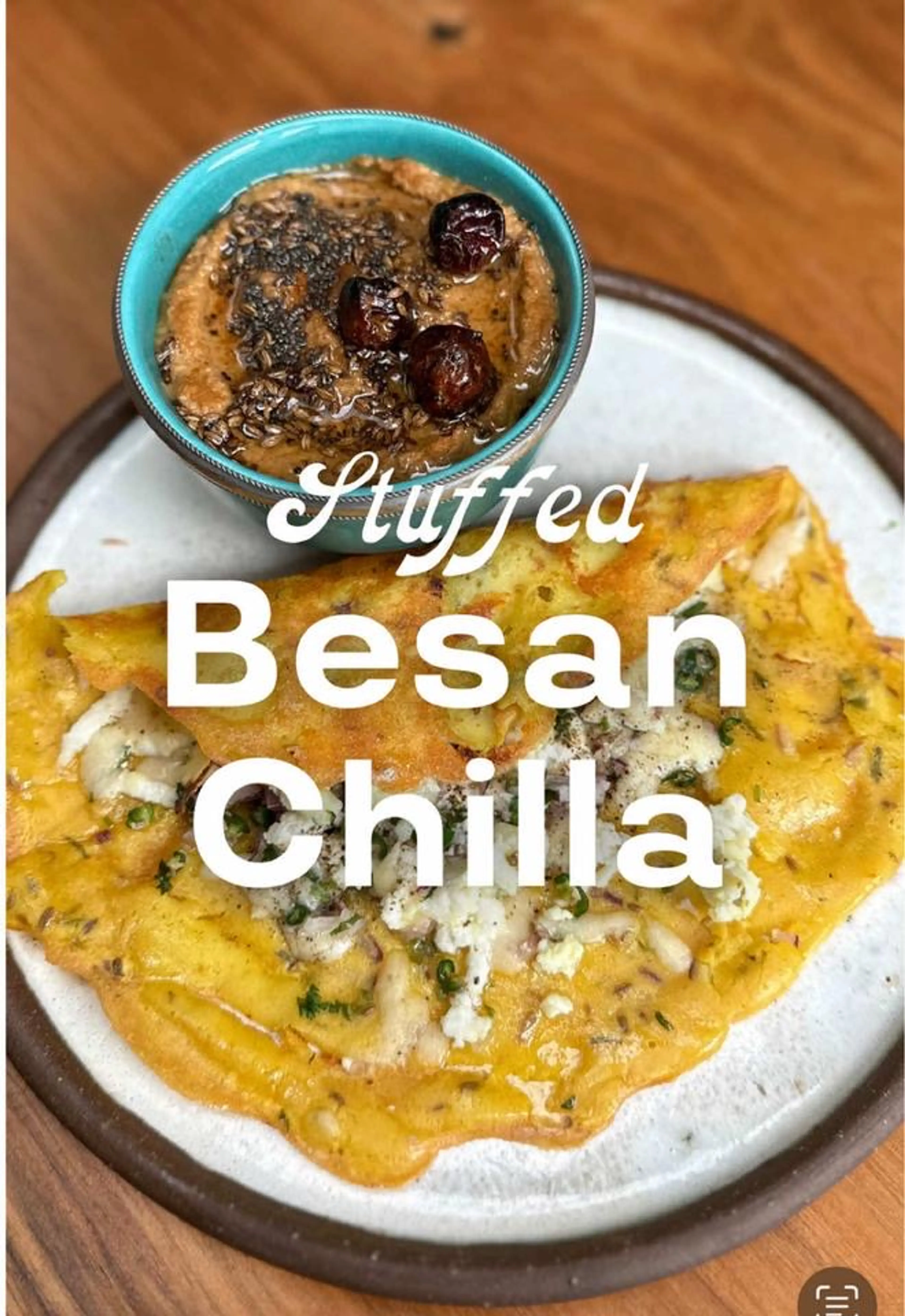 Stuffed Chickpea Flour Chillas