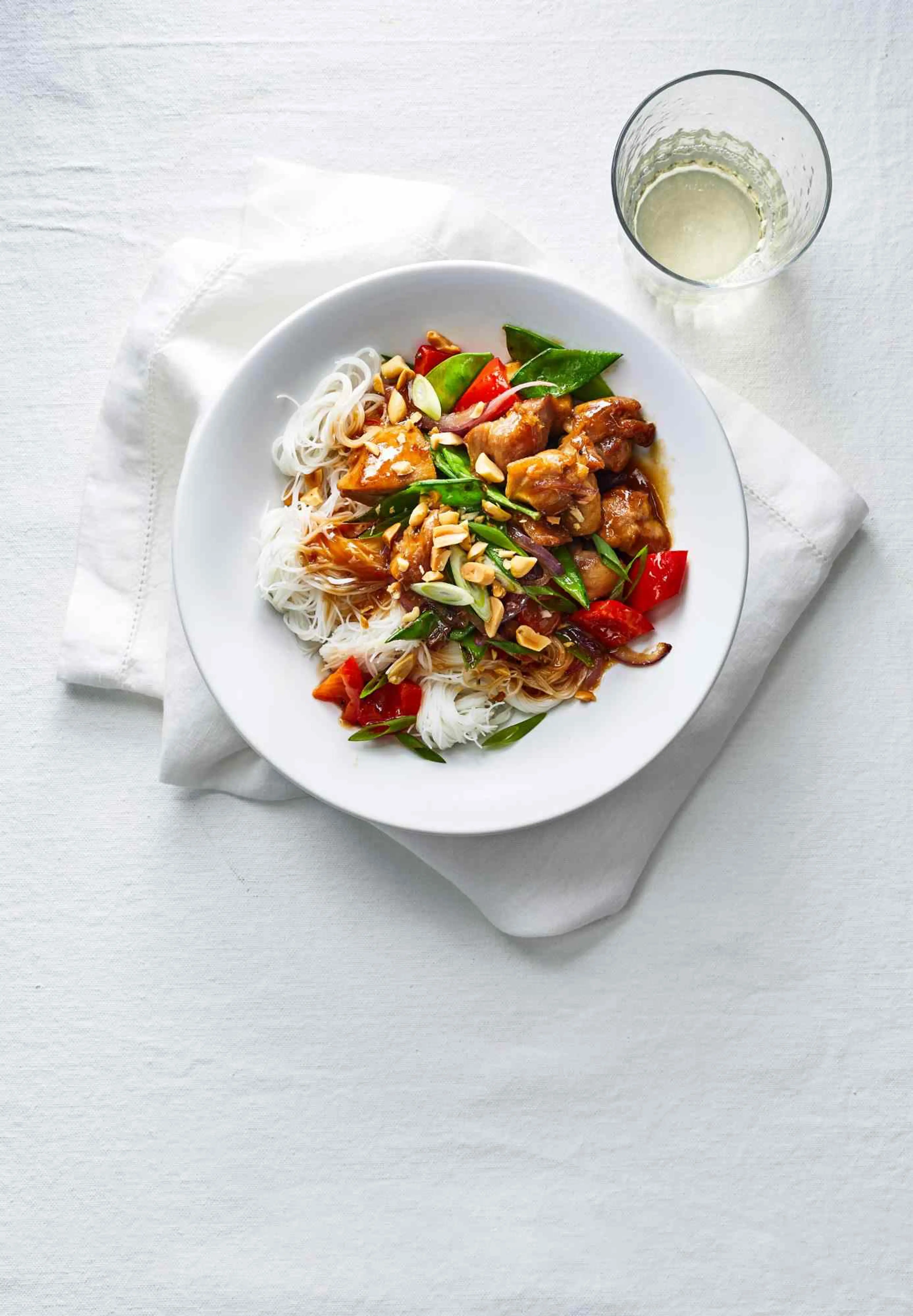 Orange Chicken Stir-Fry With Rice Noodles