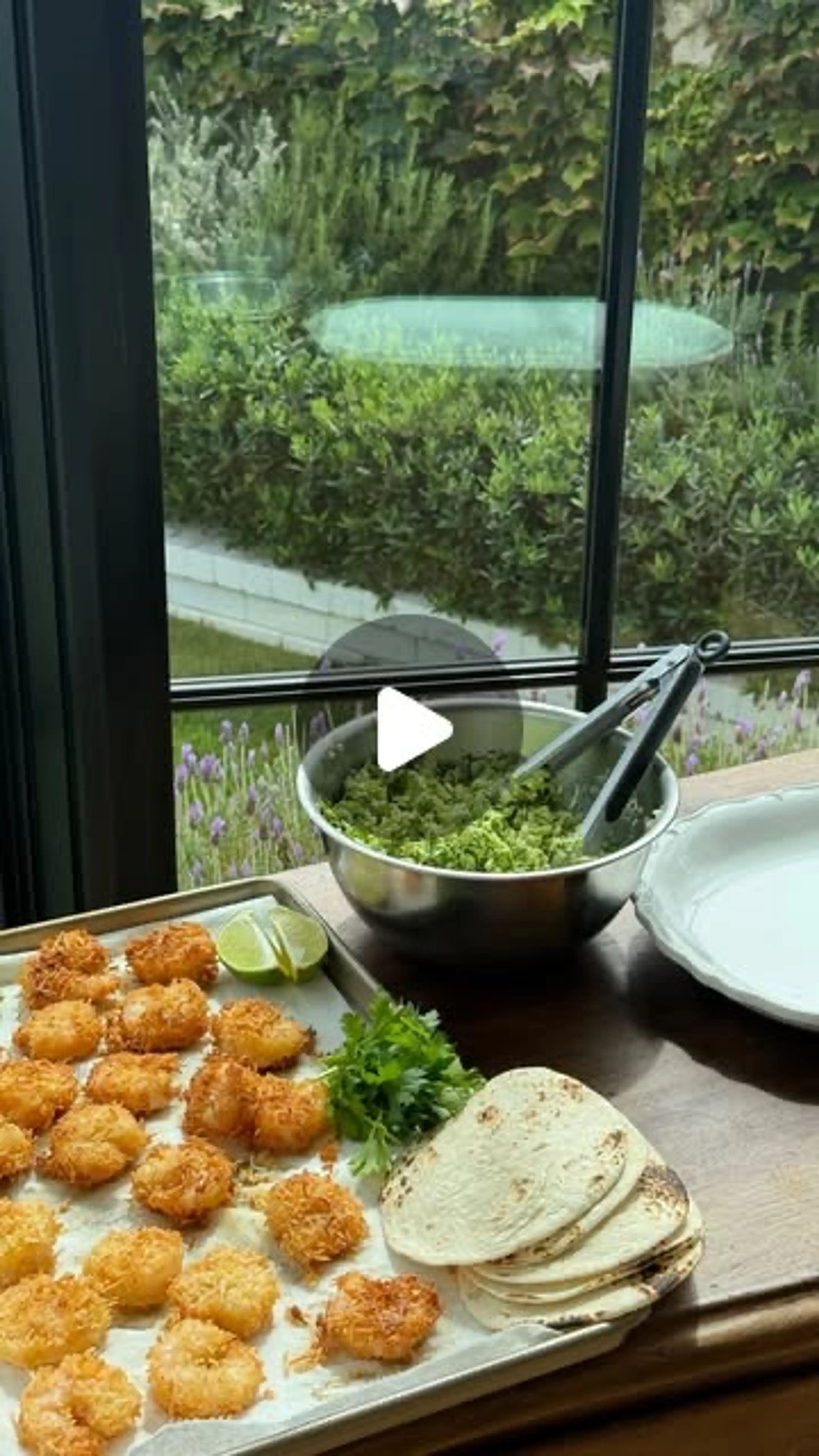 I Present to You My Coconut Shrimp Avocado Crema Slaw Tacos