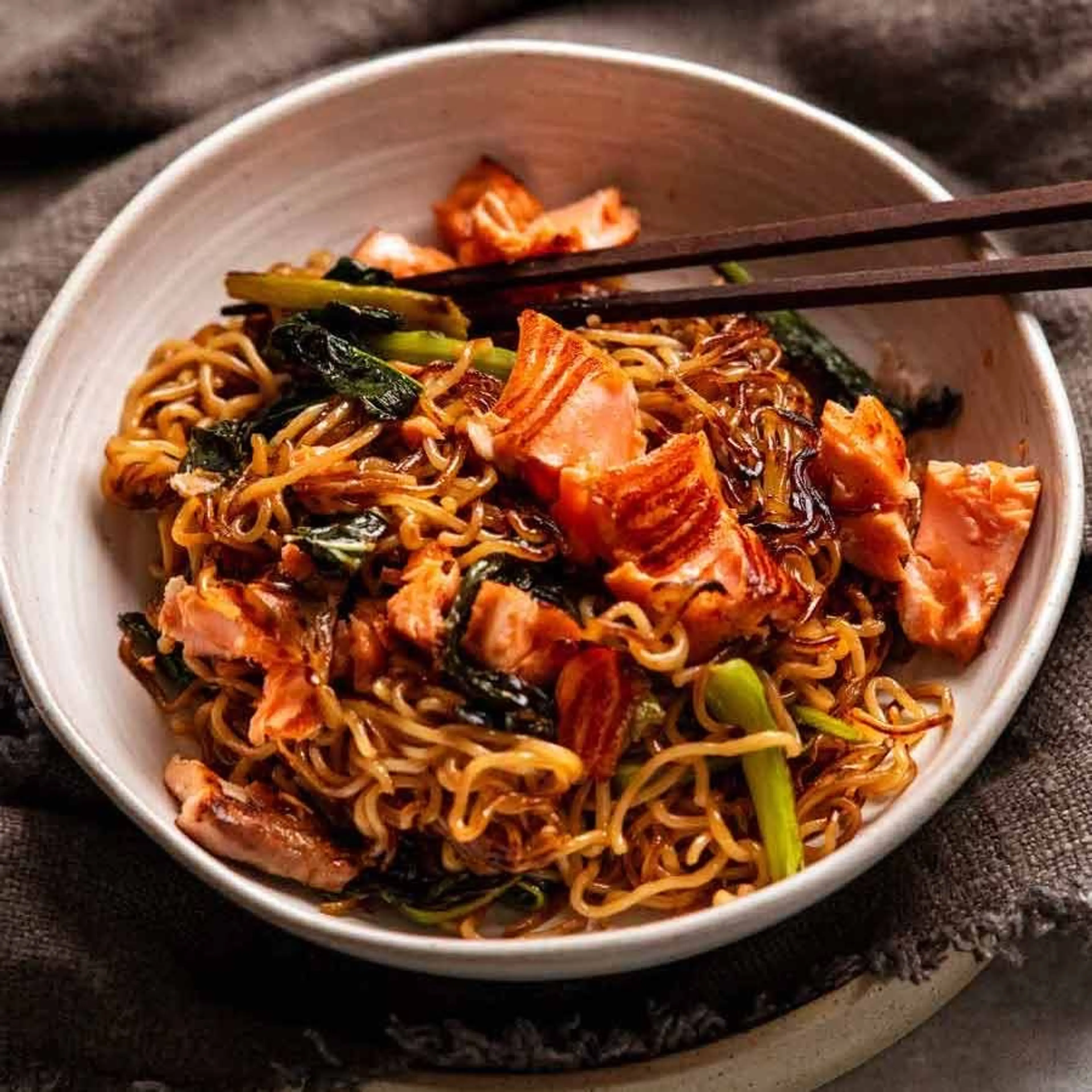 Teriyaki Salmon Noodles