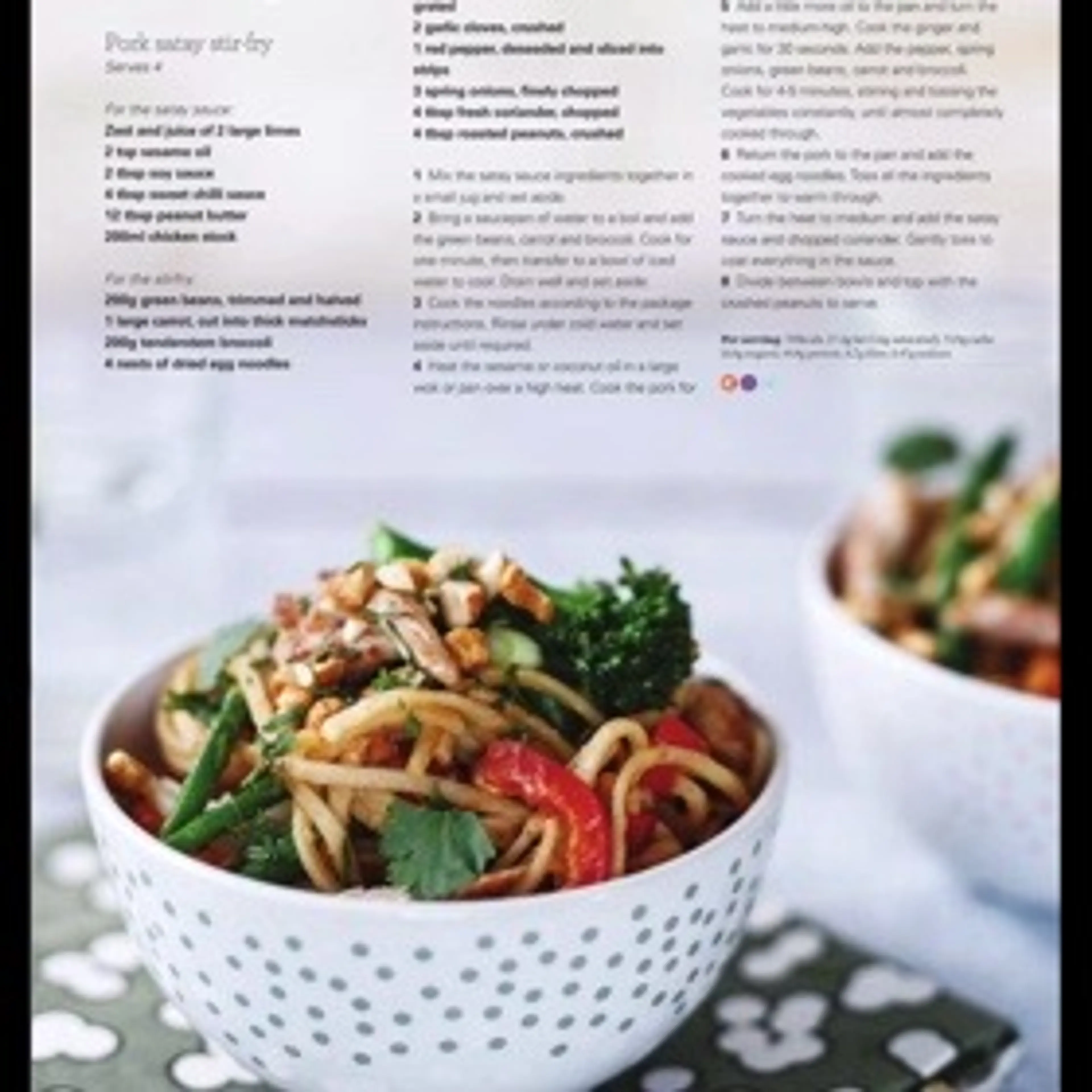 Pork satay stir-fry