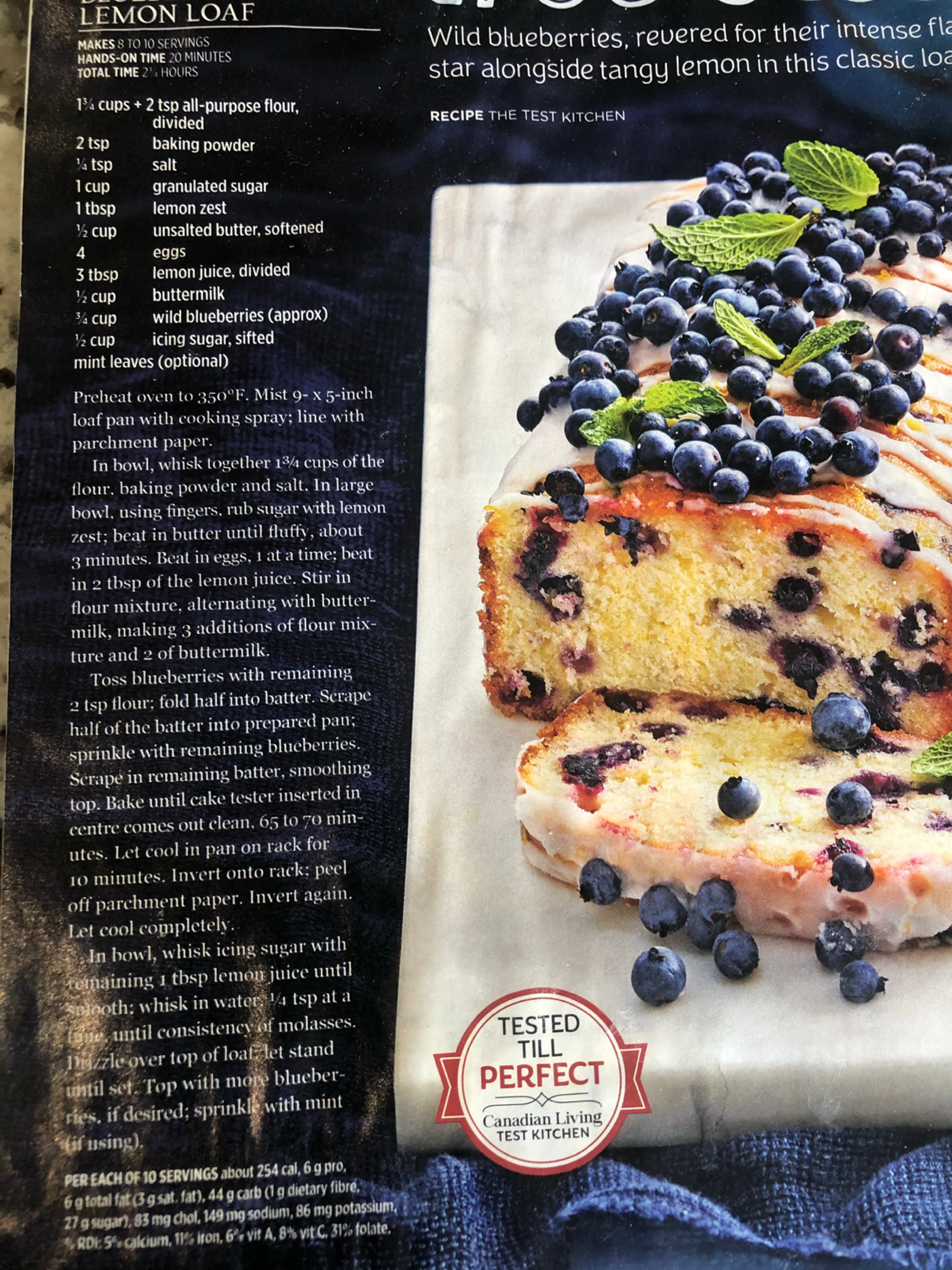 Blueberry Lemon Loaf