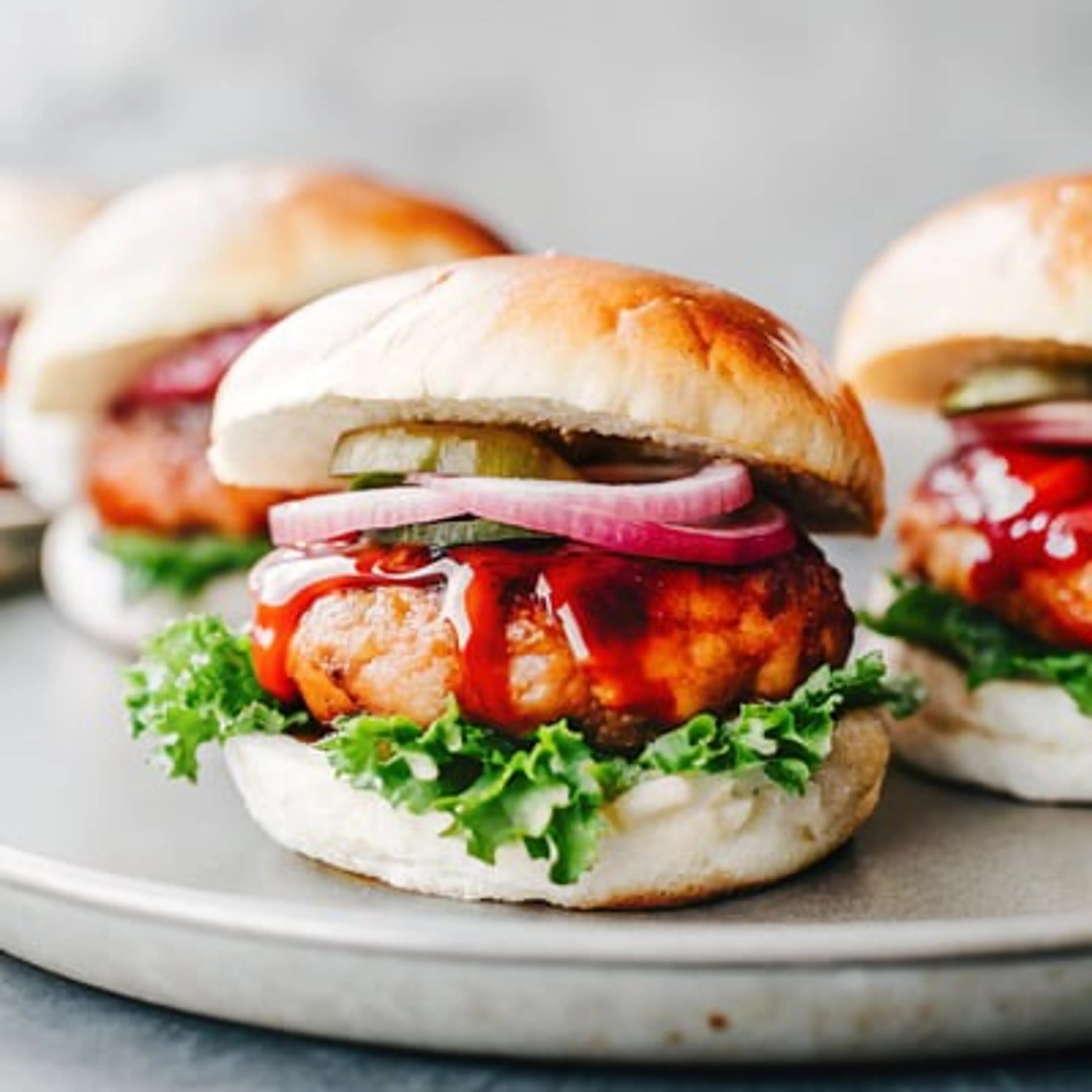 Gochujang chicken burgers