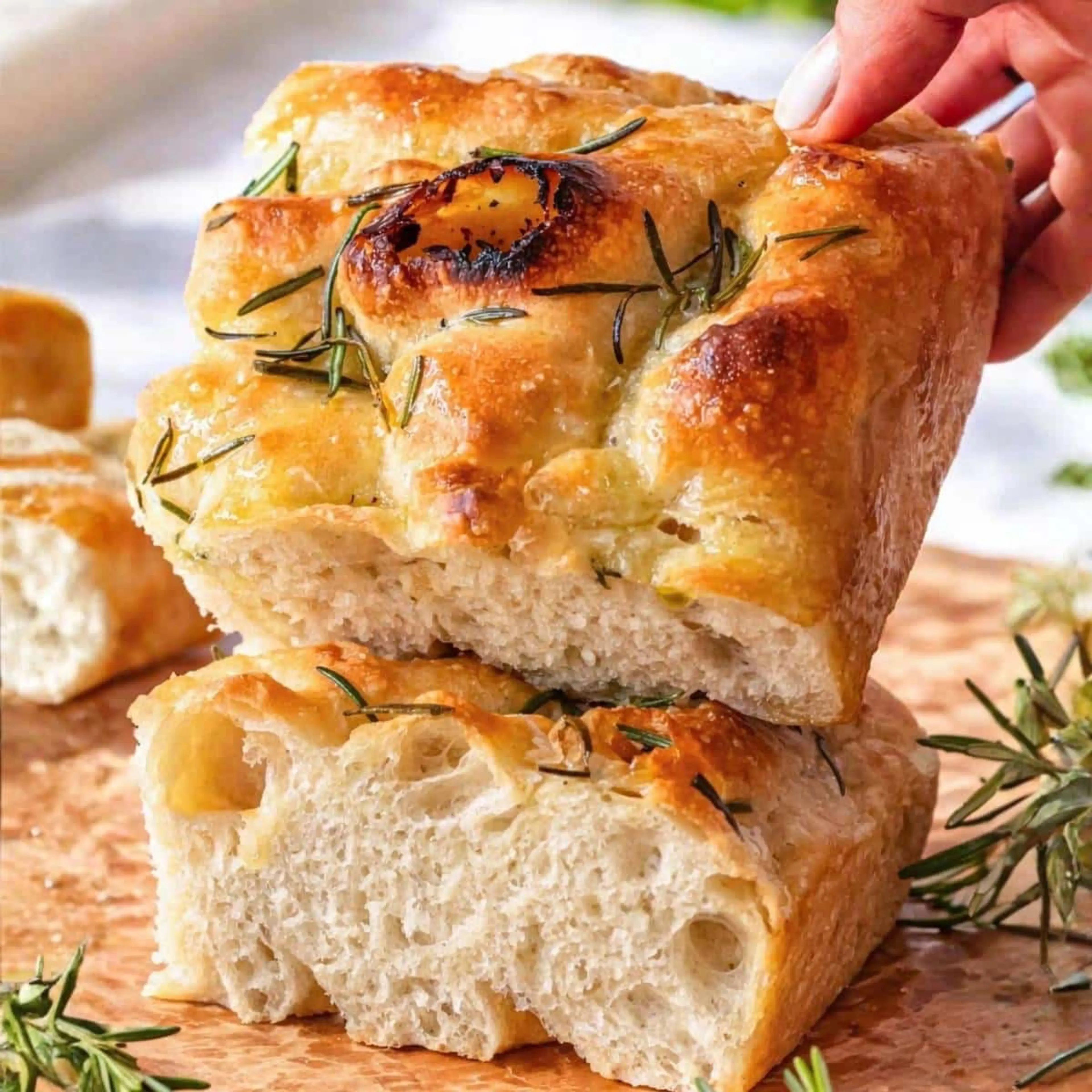 Easy Focaccia Bread (No Knead, One Bowl)