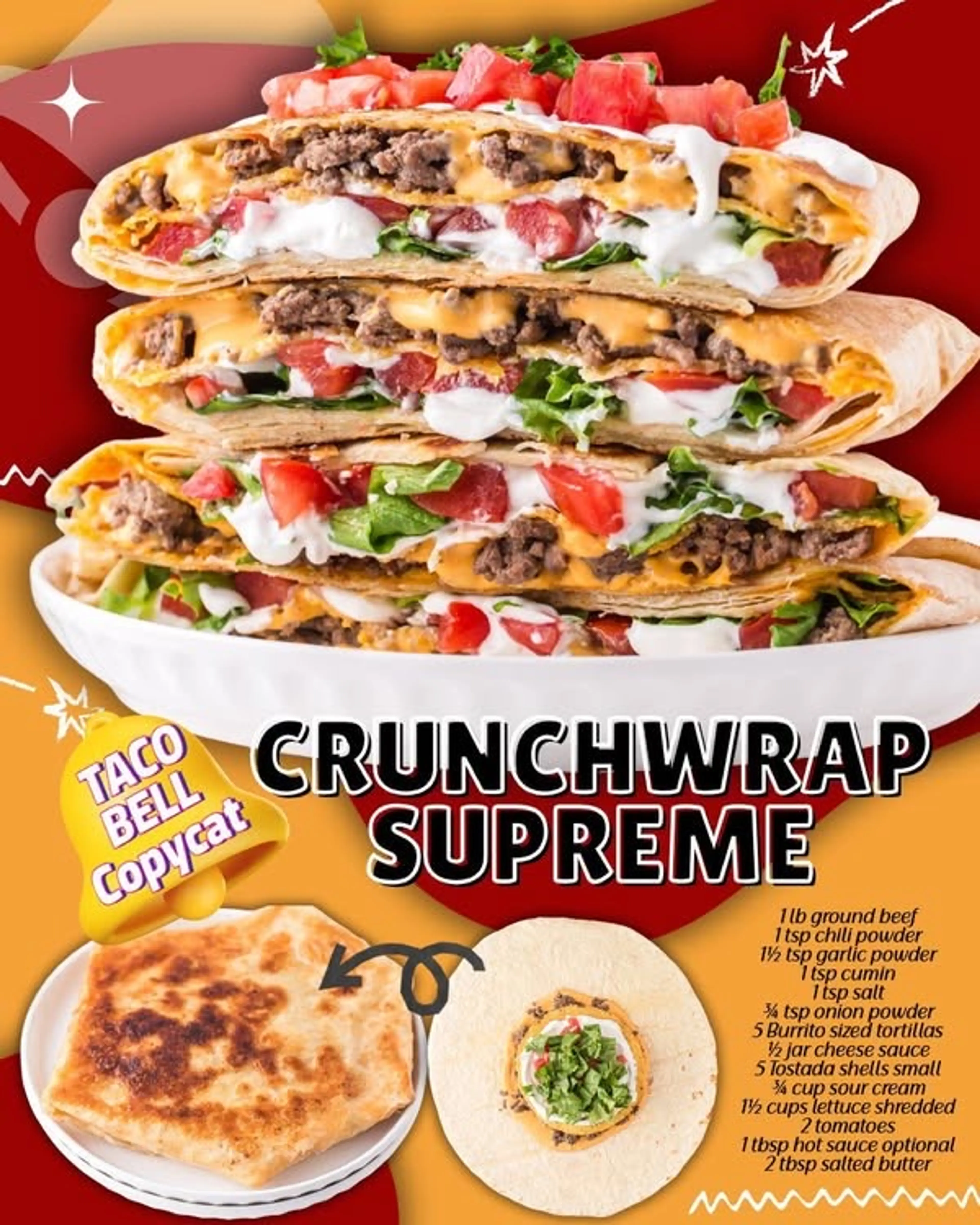 Taco Bell Copycat Crunchwrap Supreme