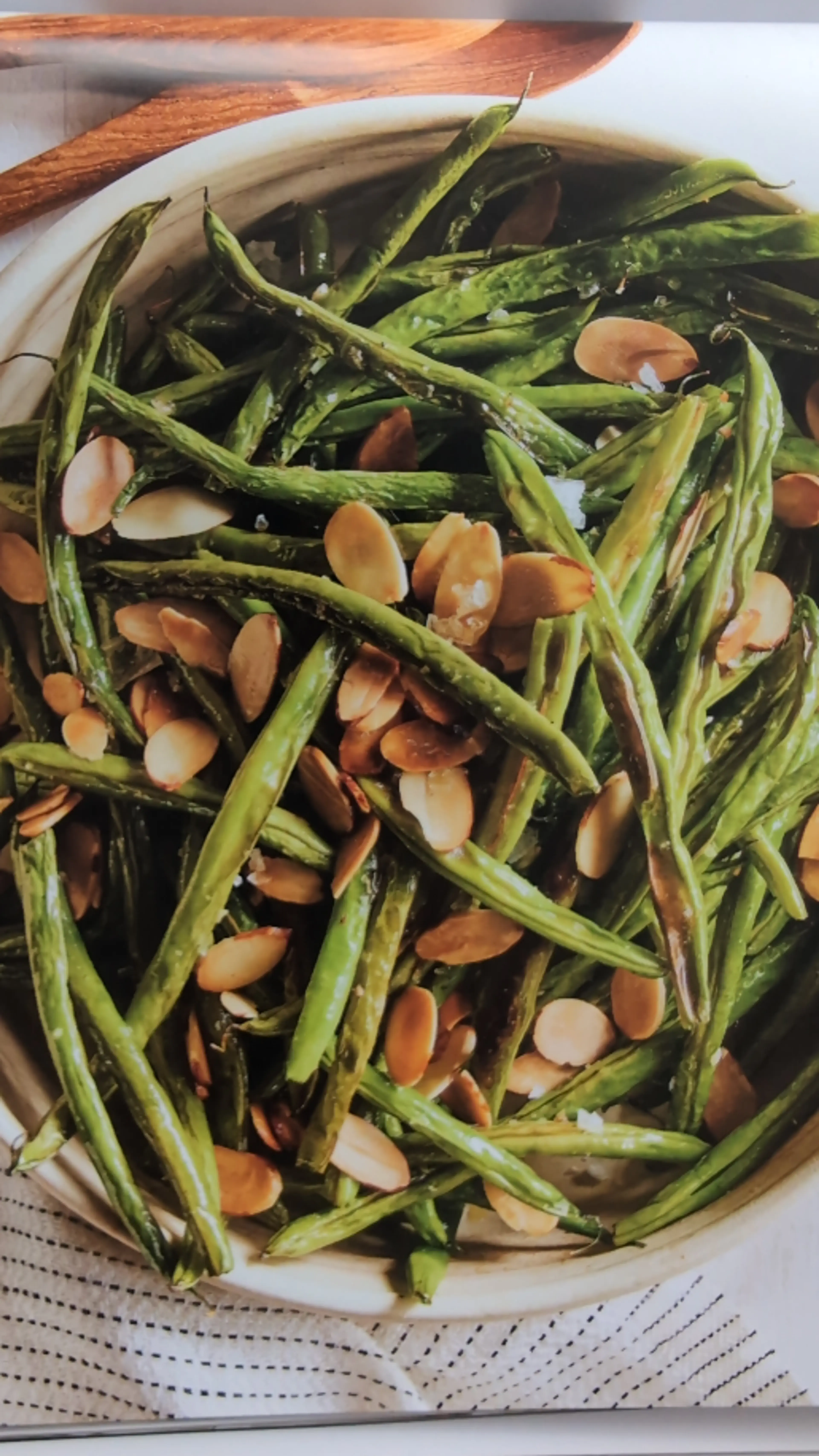 Roasted Green Beans Almondine