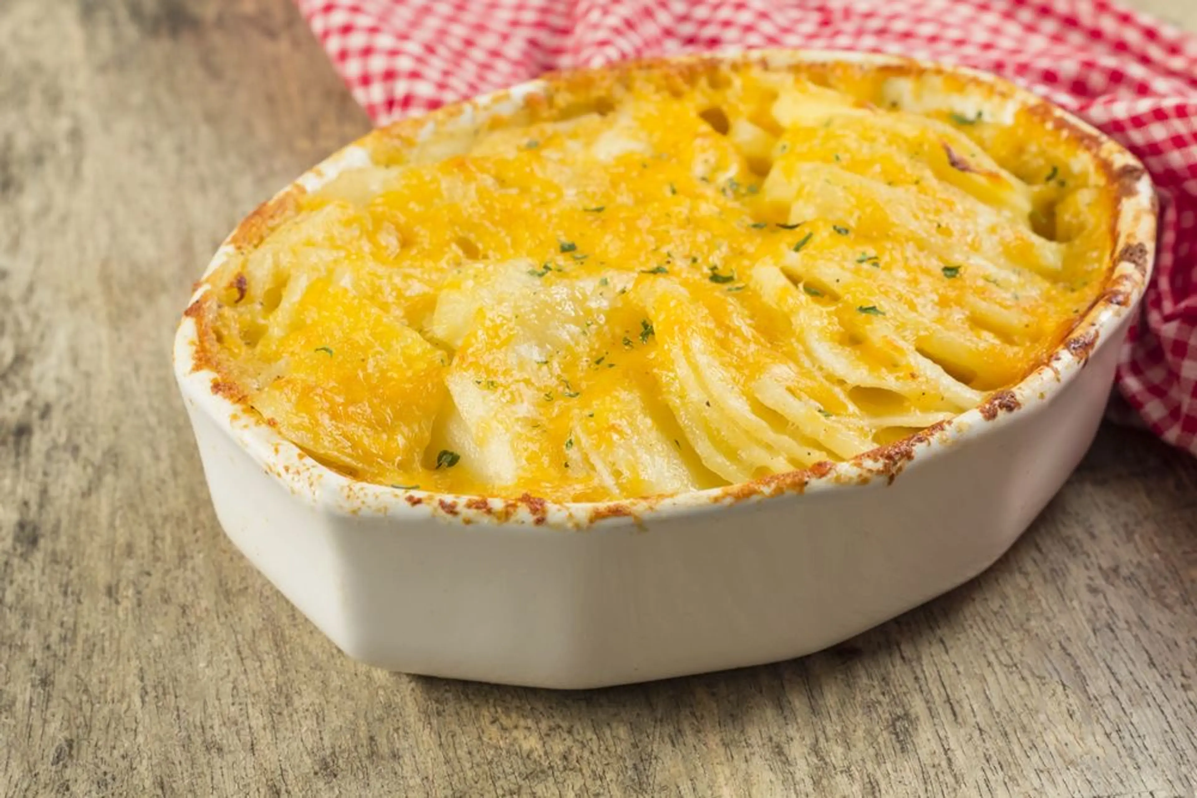 Scalloped Potatoes with Three Cheeses