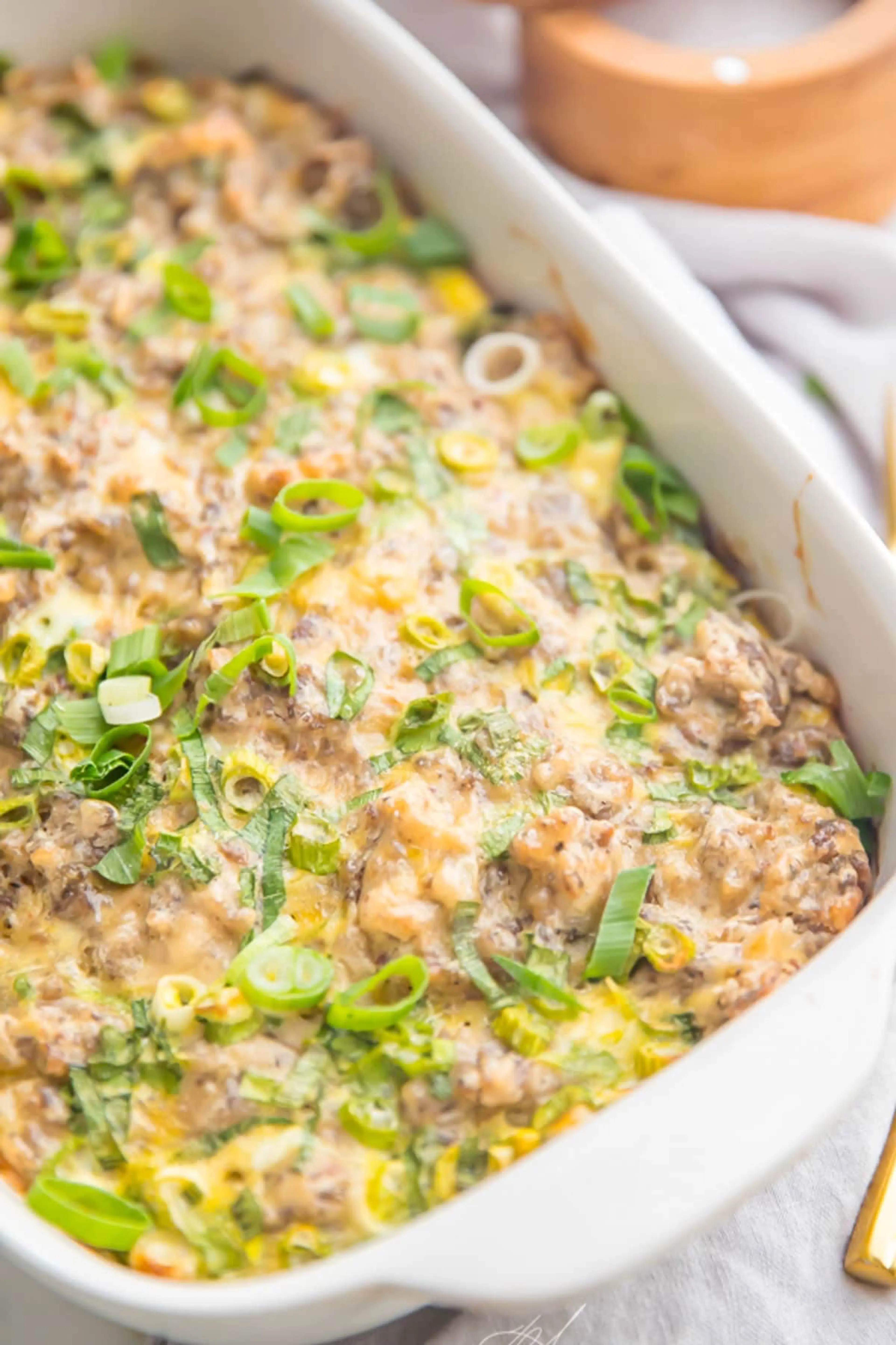 Hashbrown Breakfast Casserole with Eggs and Sausage (Whole30