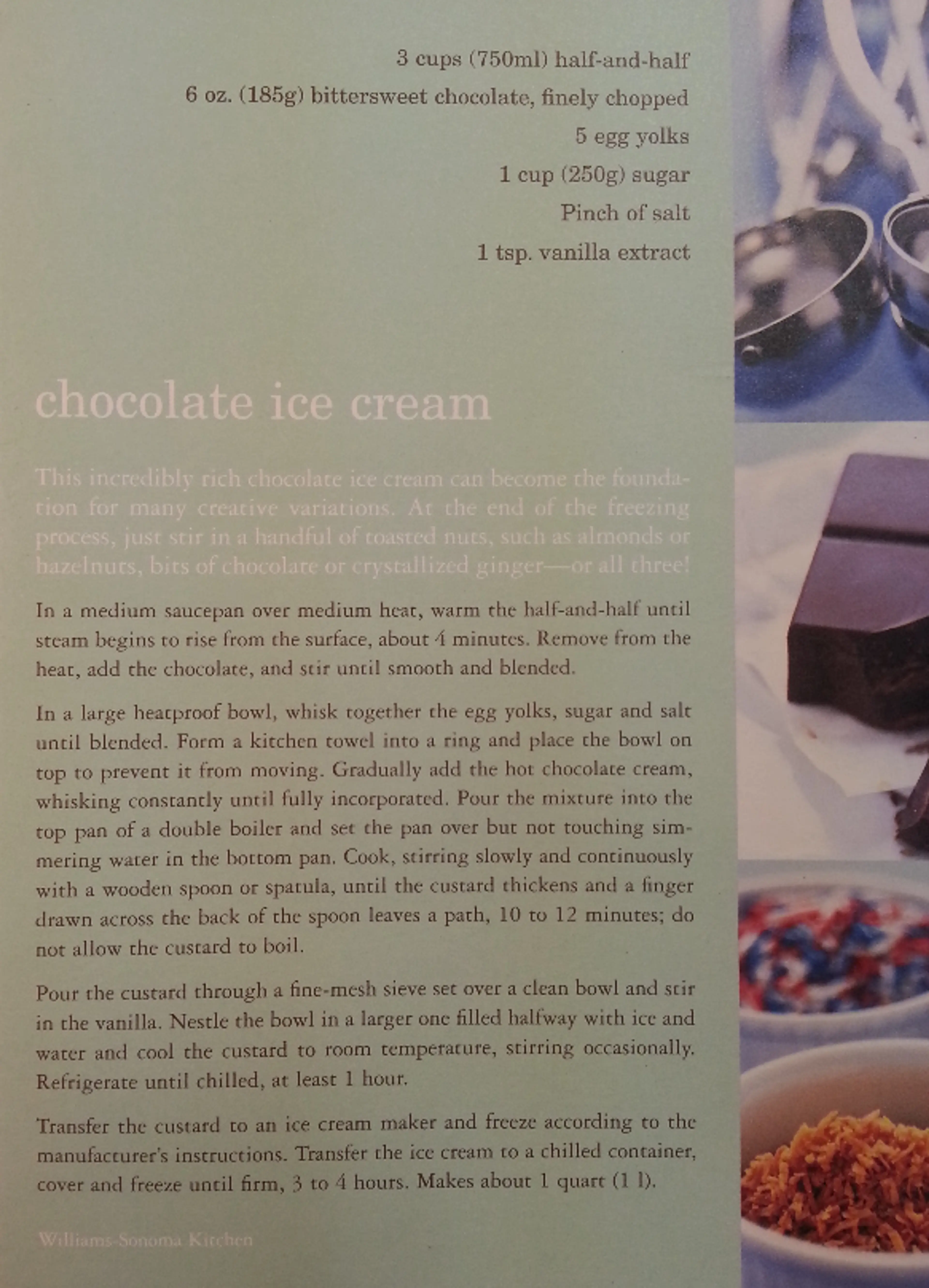 Chocolate Ice Cream (Williams Sonoma)