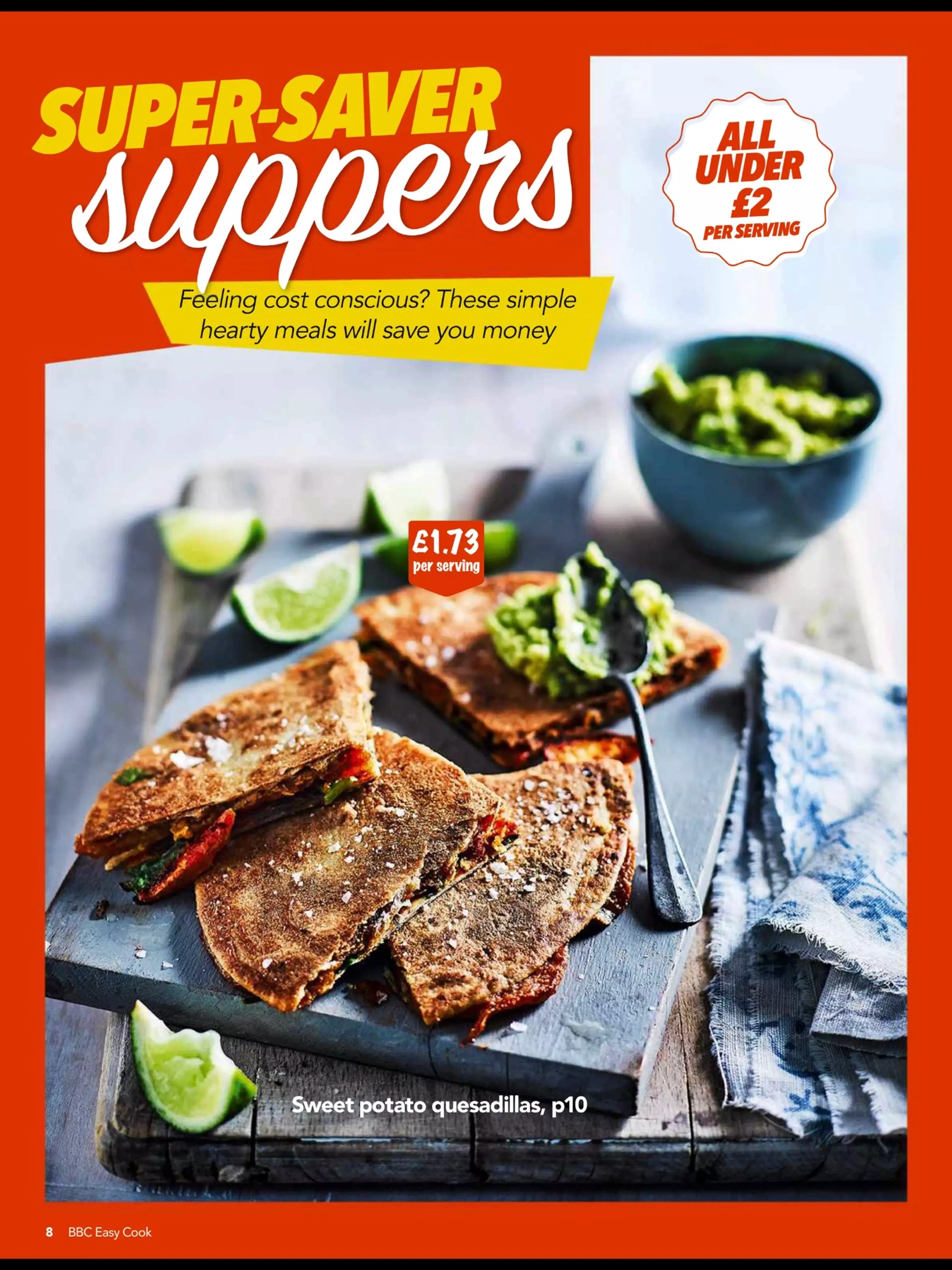 Sweet potato, peanut butter & chilli quesadillas