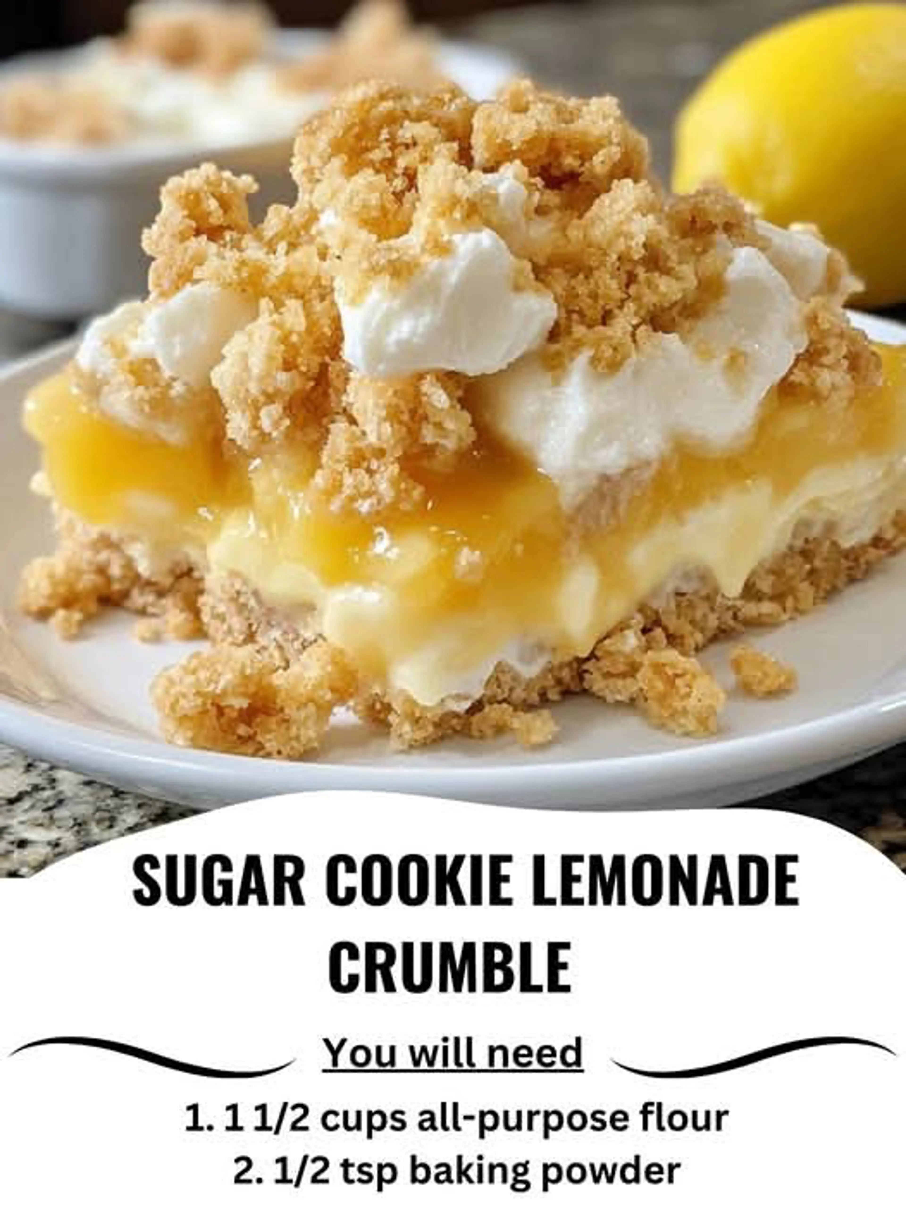 Sugar Cookie Lemonade Crumble