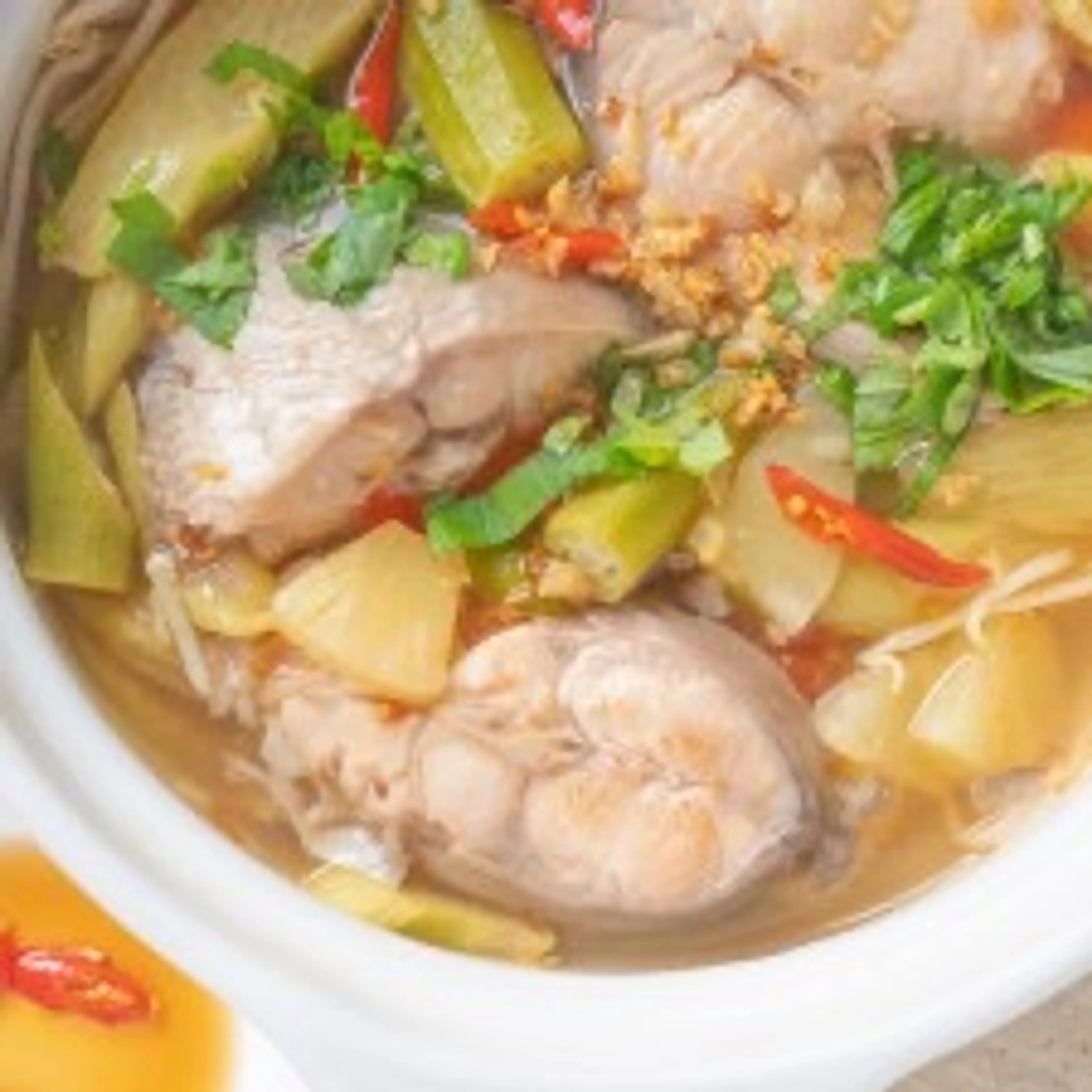 Vietnamese Tamarind Catfish Soup (Canh Chua Ca)