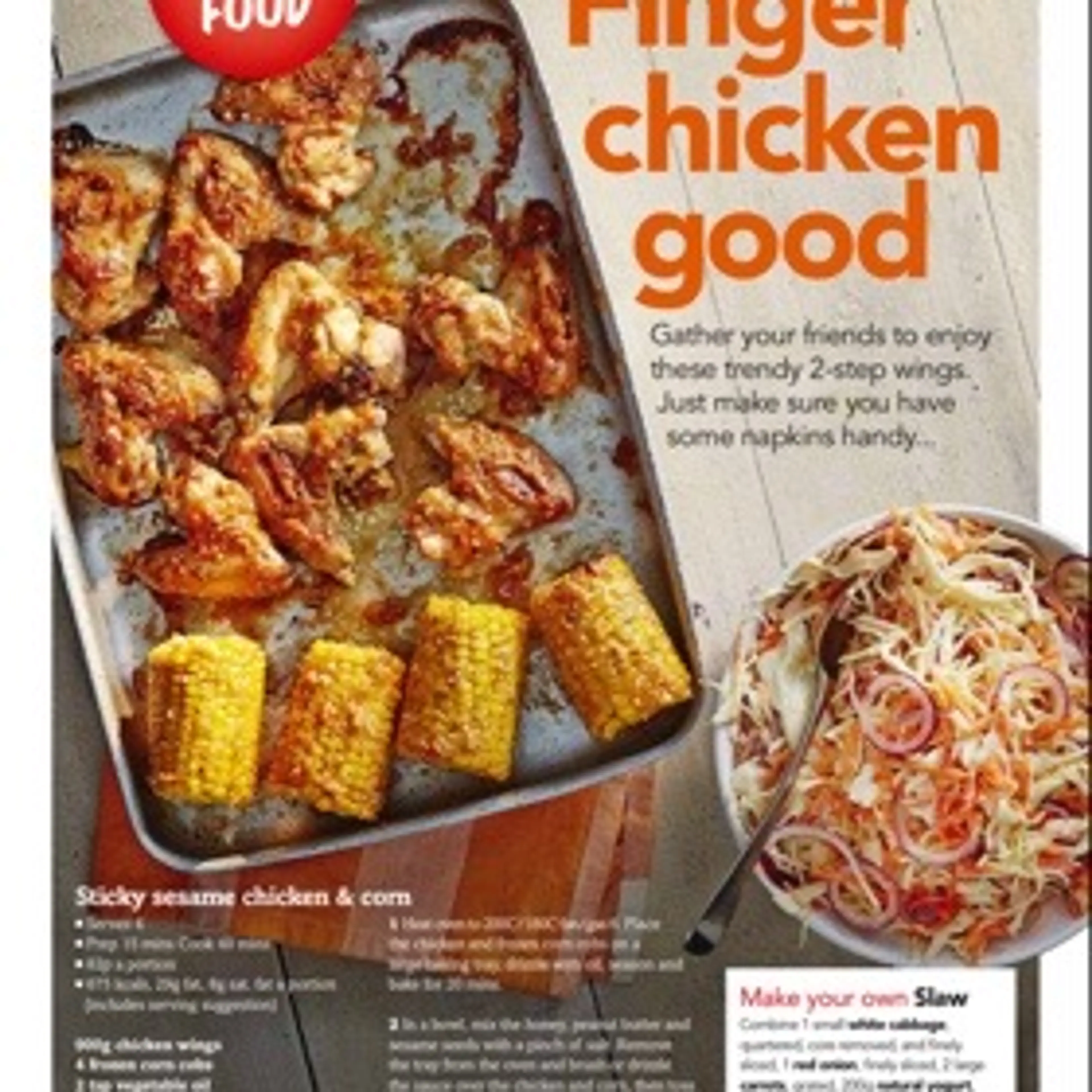 Sticky sesame chicken & corn