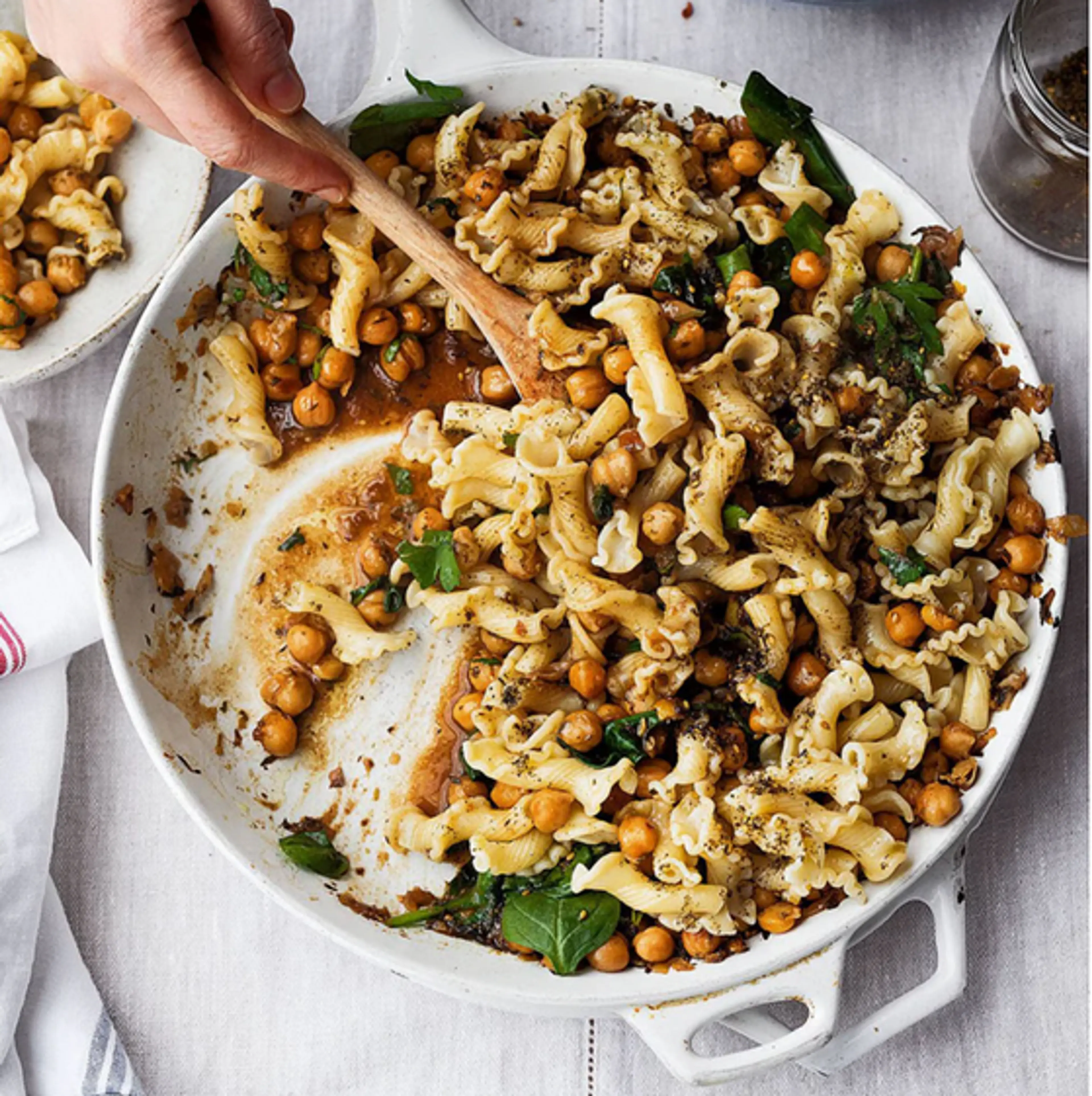 Gigli with chickpeas and za'atar