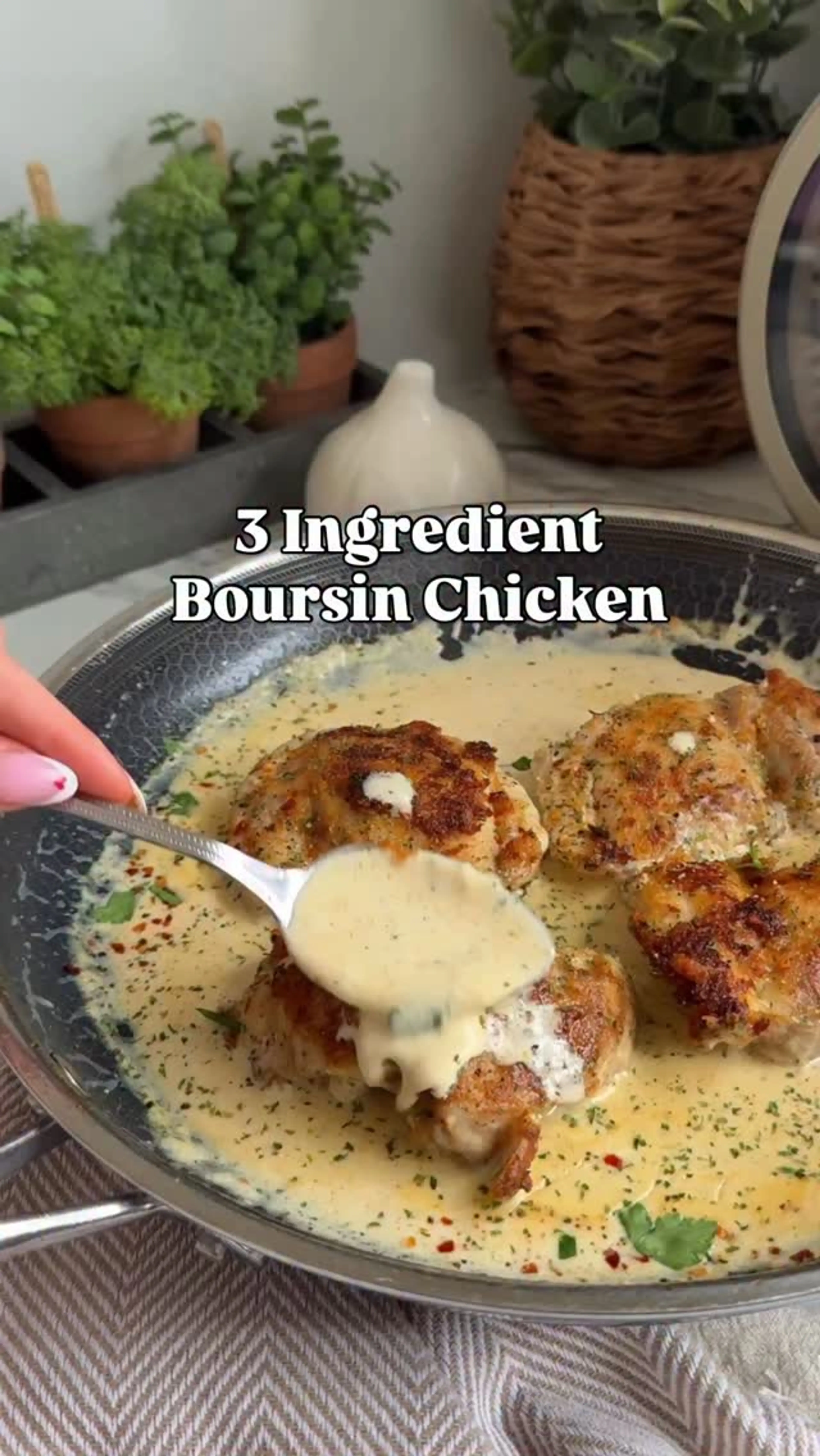 3 Ingredient Boursin Chicken