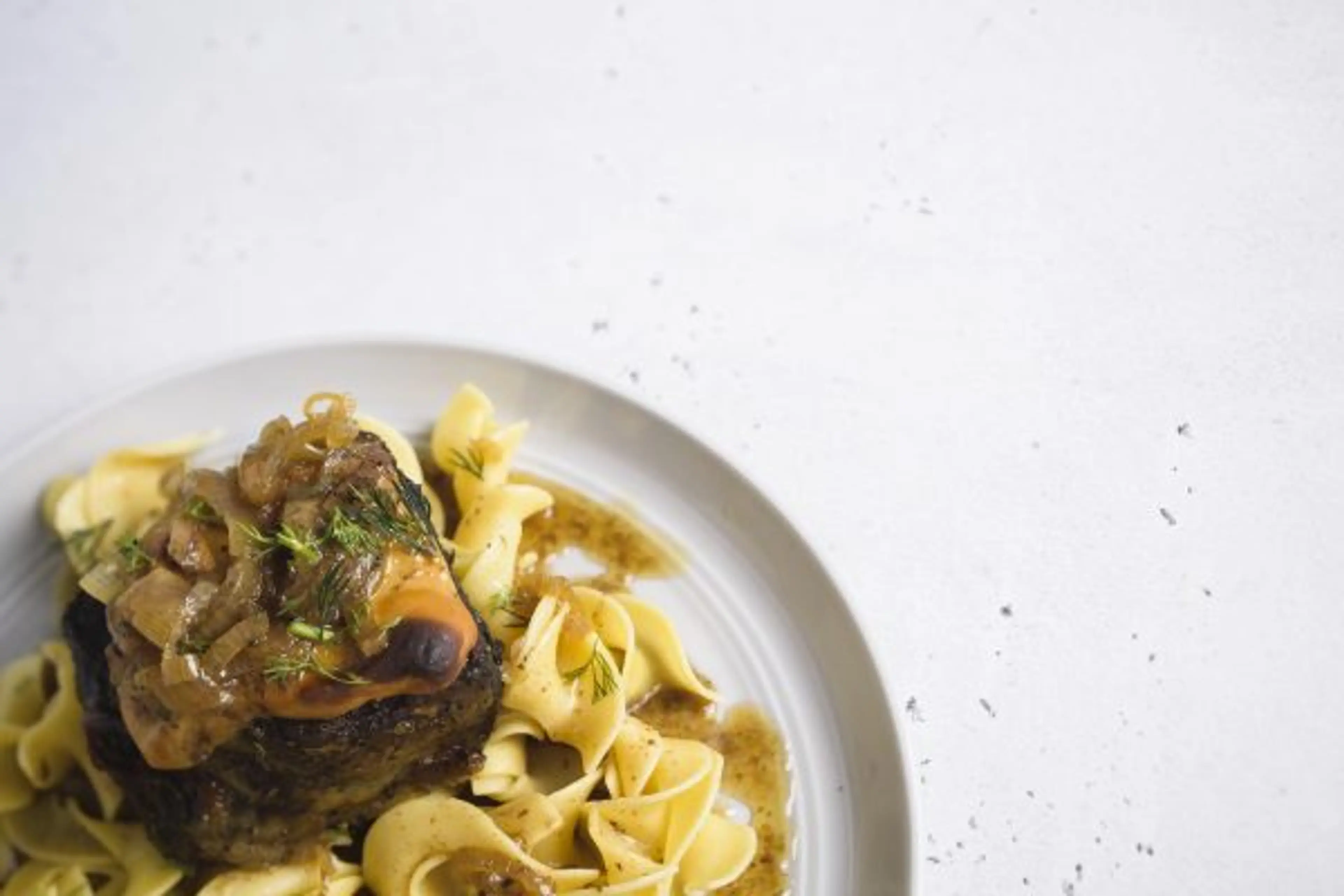 Beer-Braised Short Ribs with Mustard and Dill