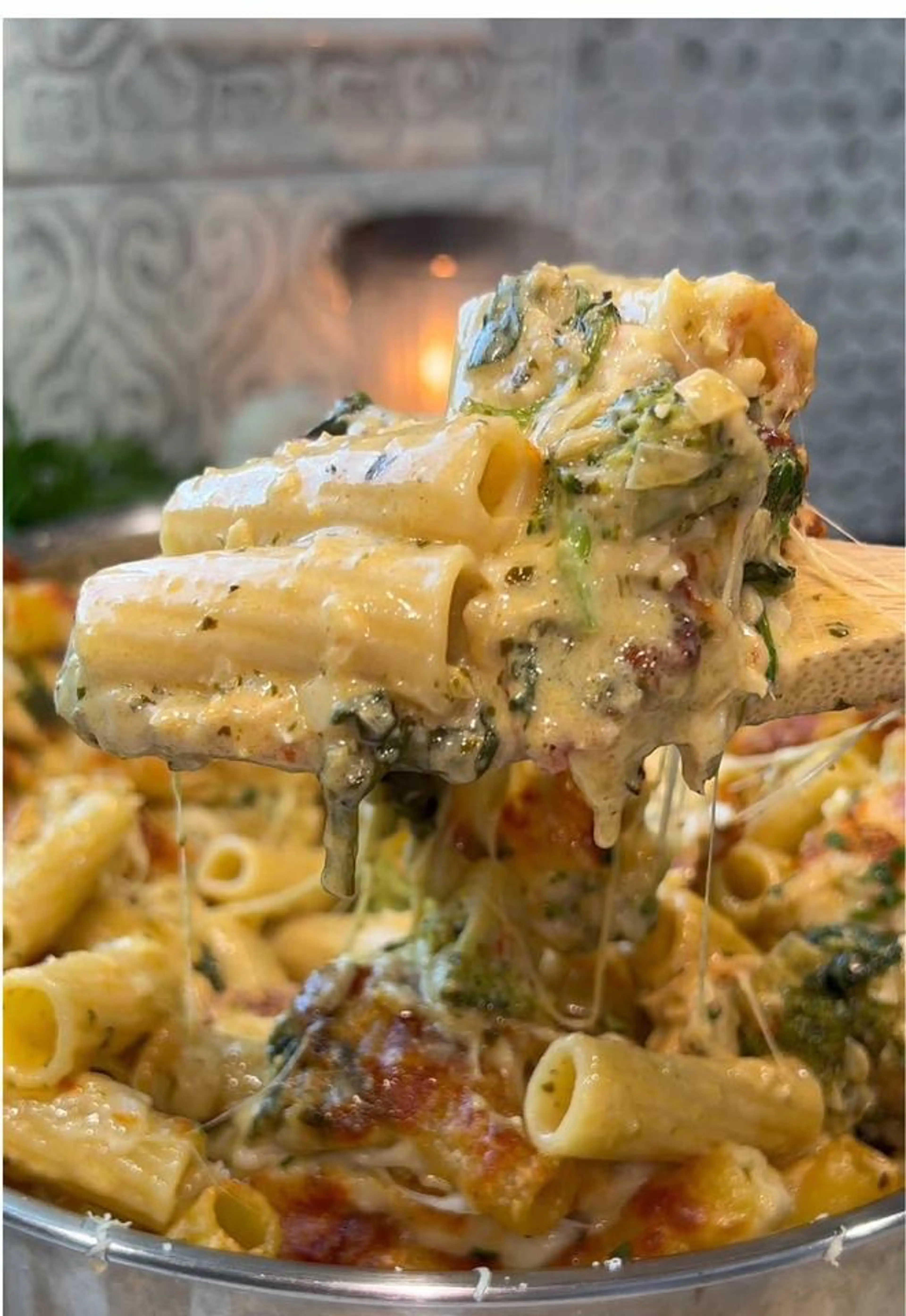Creamy Pesto Chicken Pasta Bake