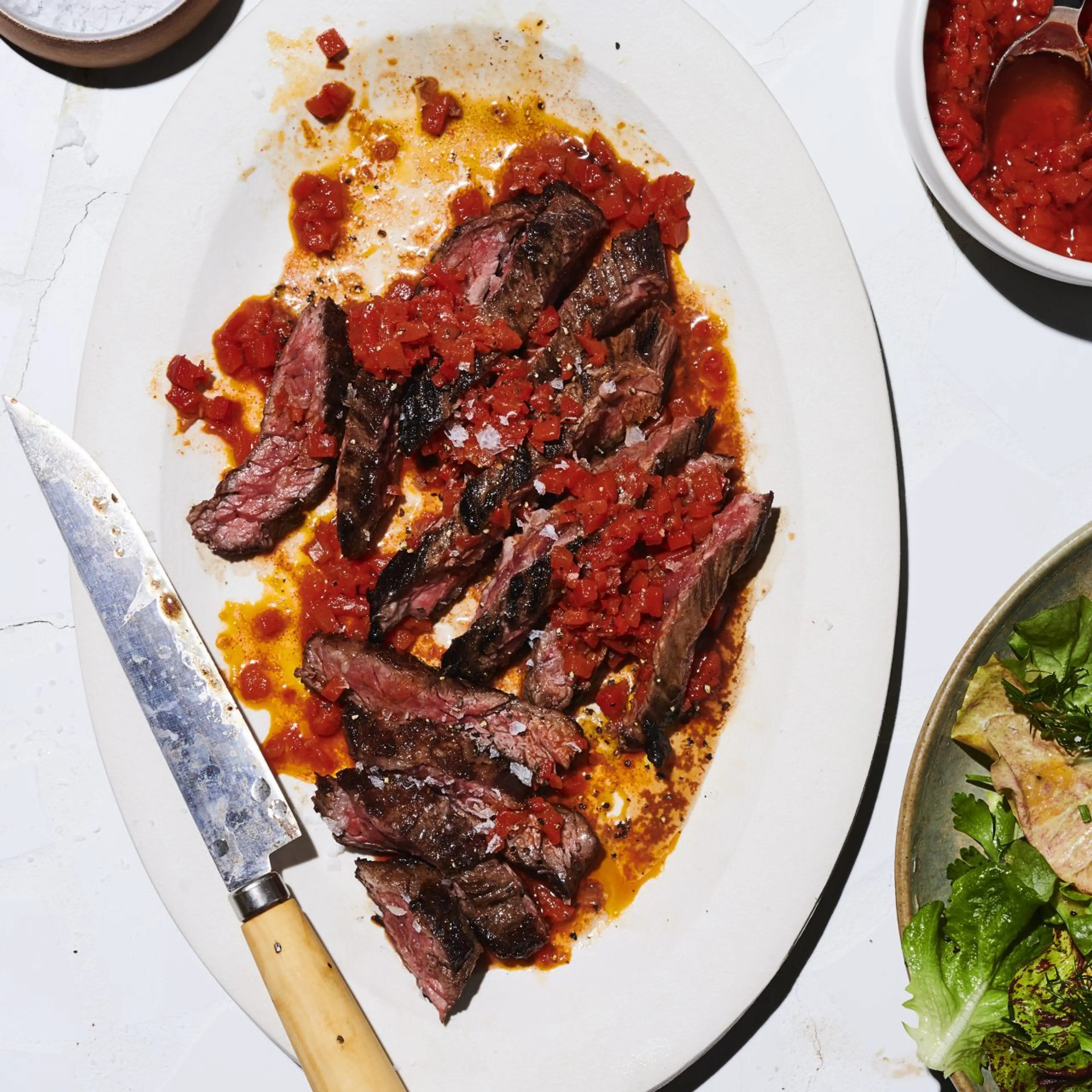 Skirt Steak with Red Chimichurri