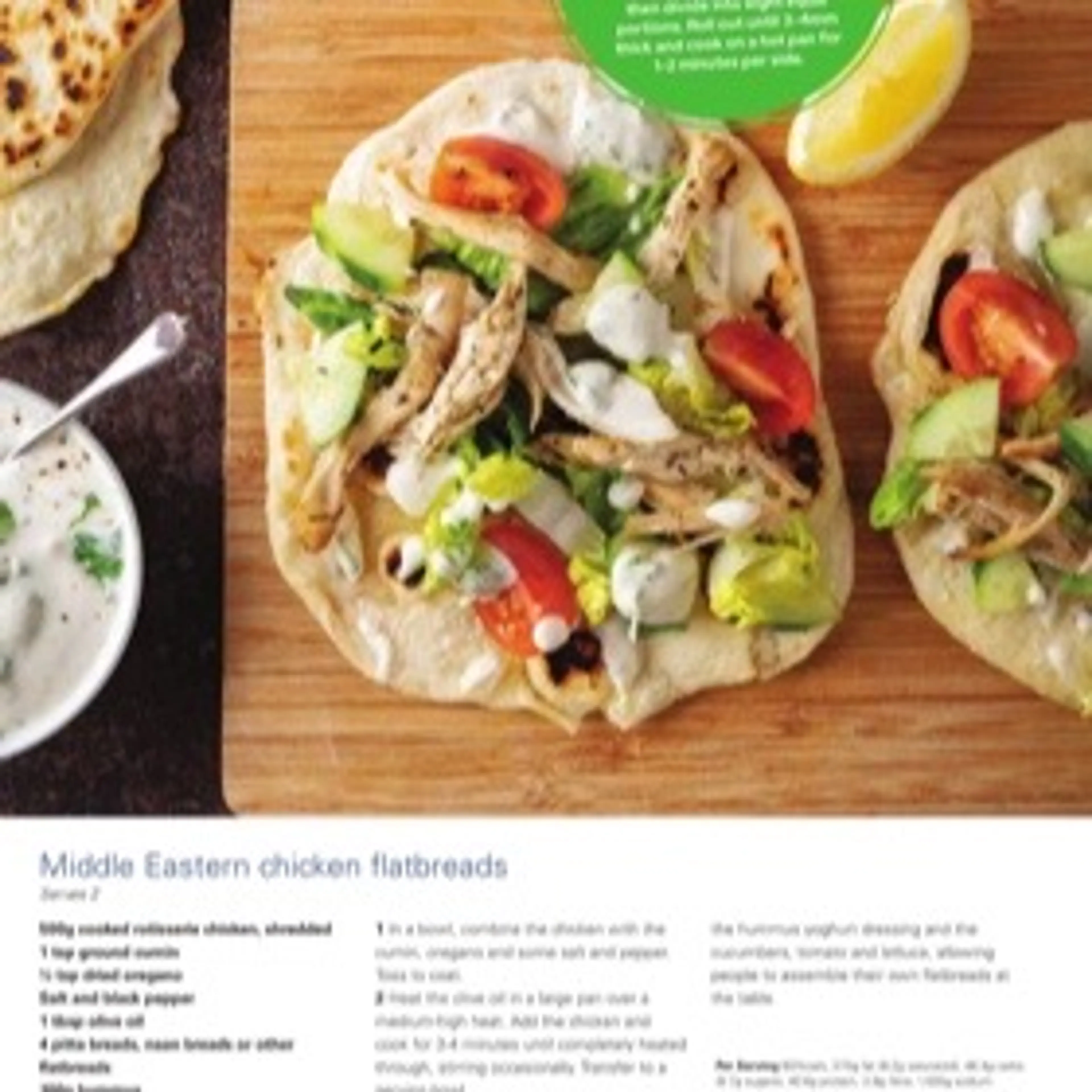Middle Eastern chicken flatbreads