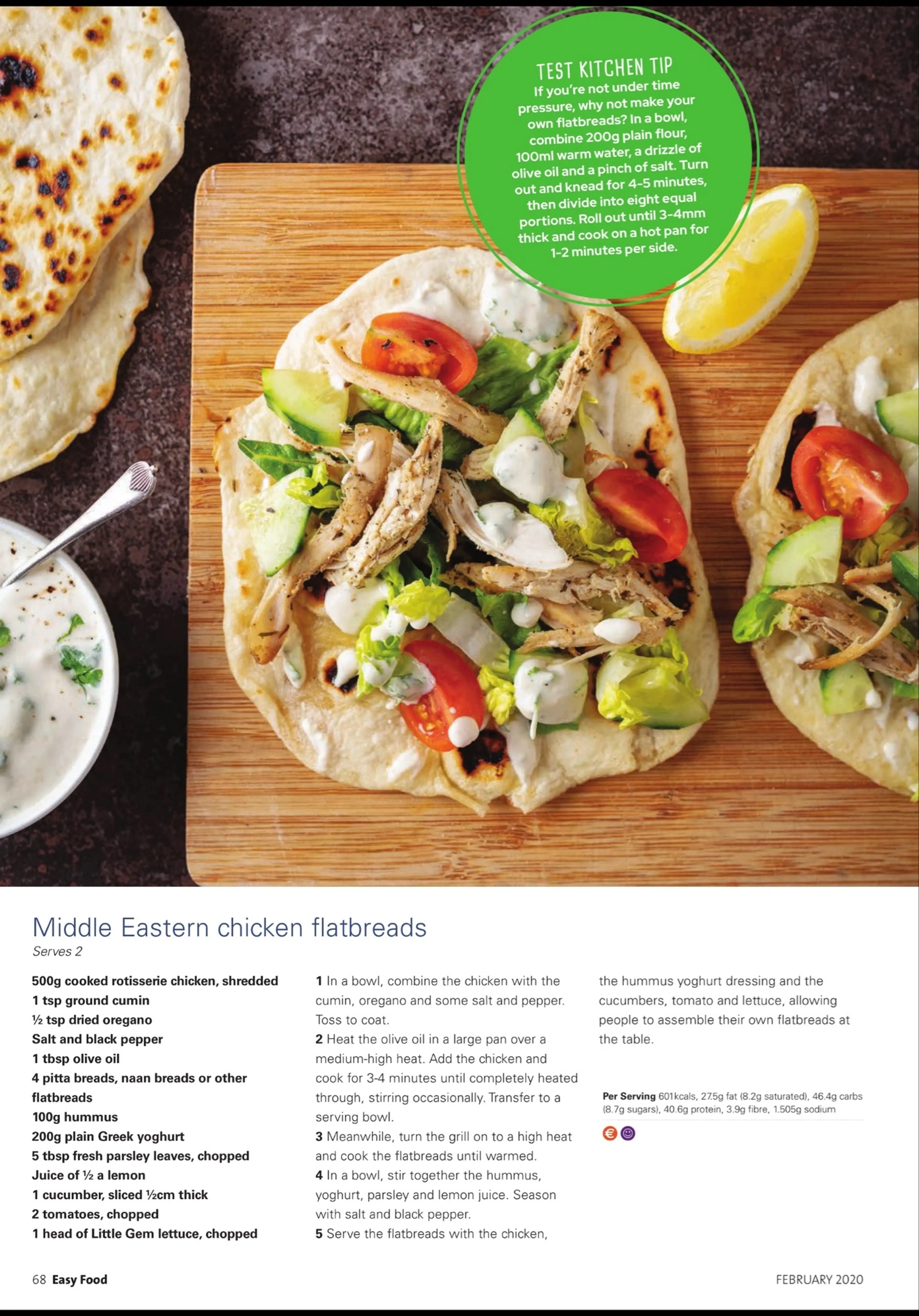 Middle Eastern chicken flatbreads