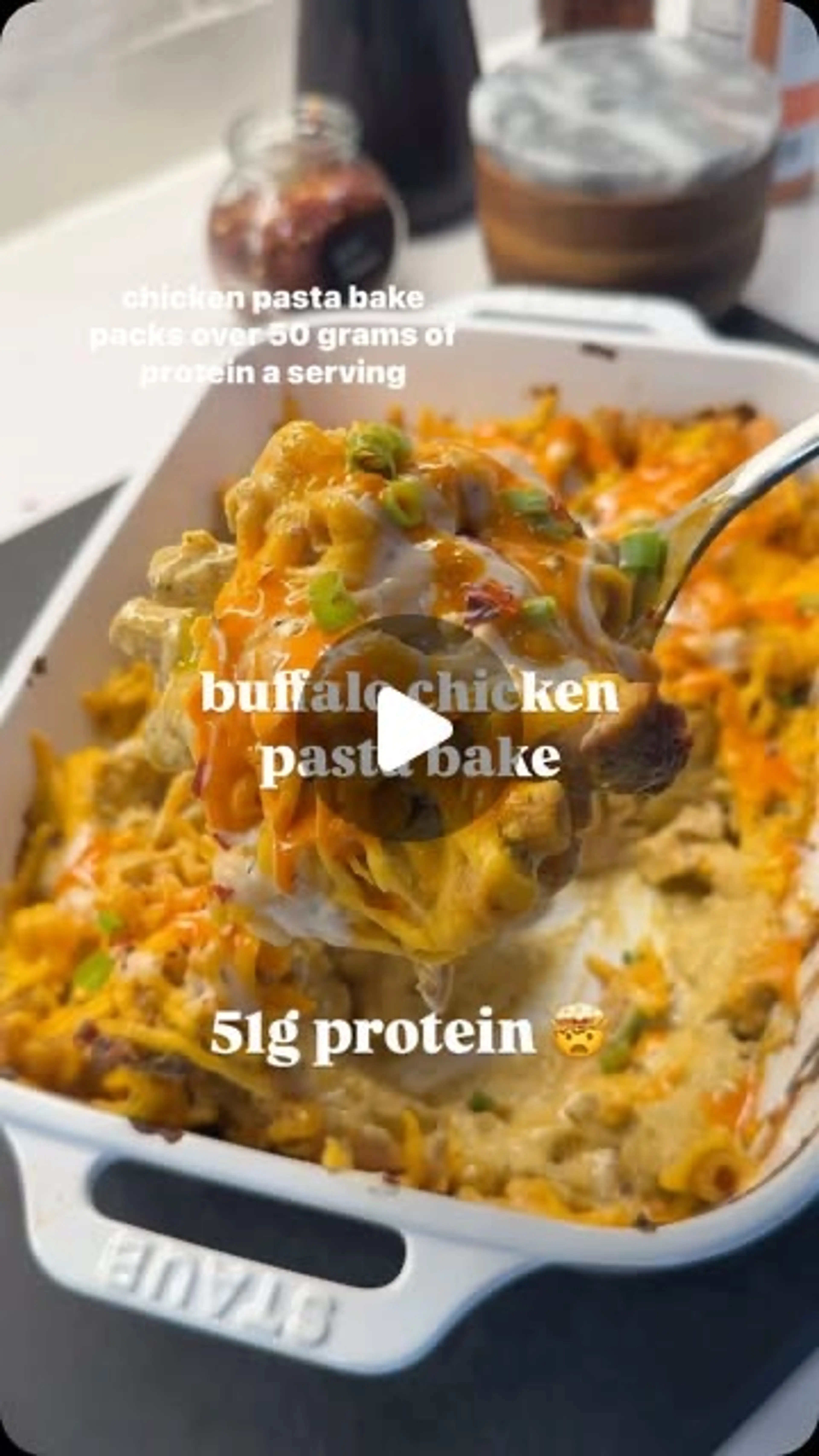 Buffalo Chicken Pasta Bake