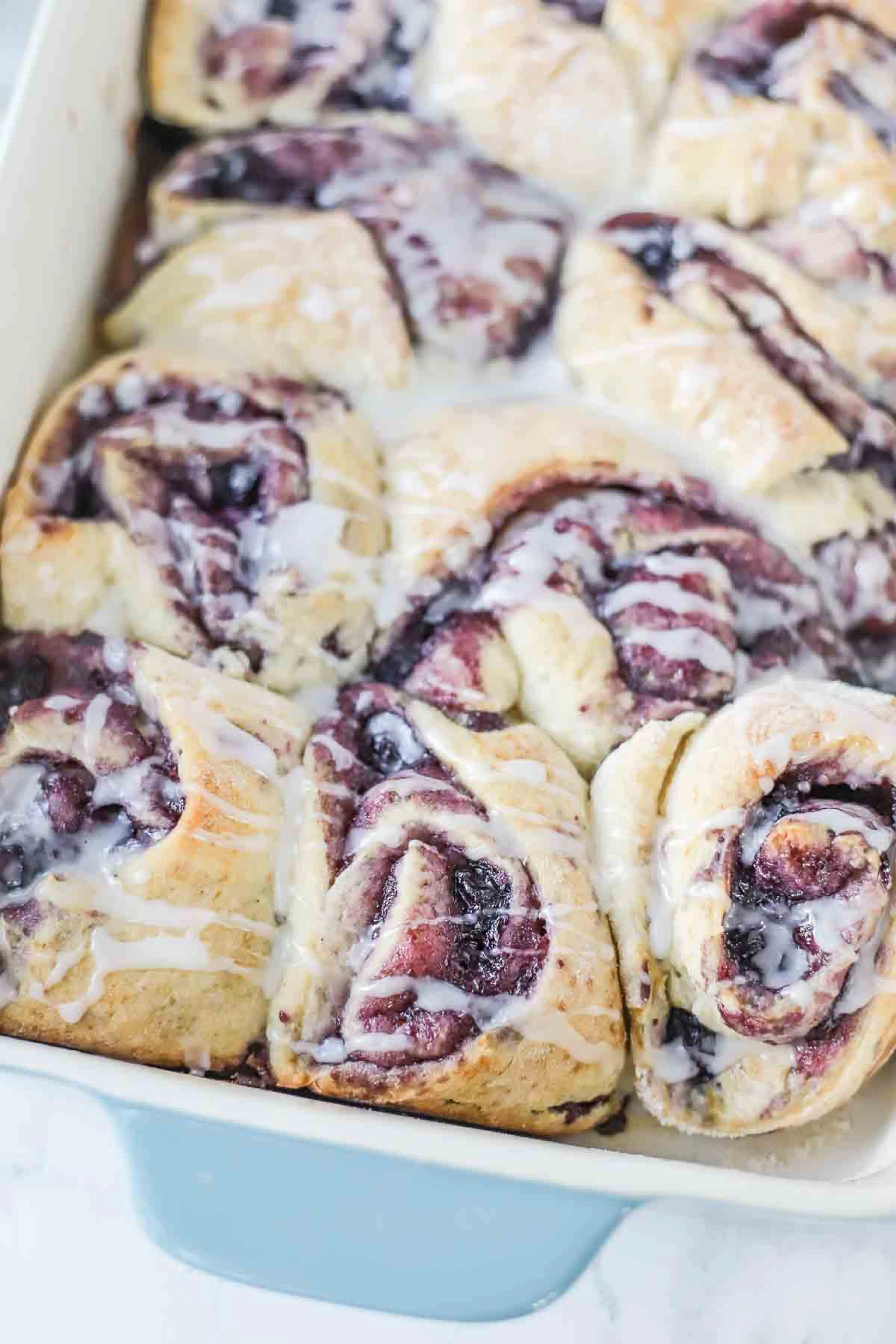 Blueberry Sourdough Sweet Rolls