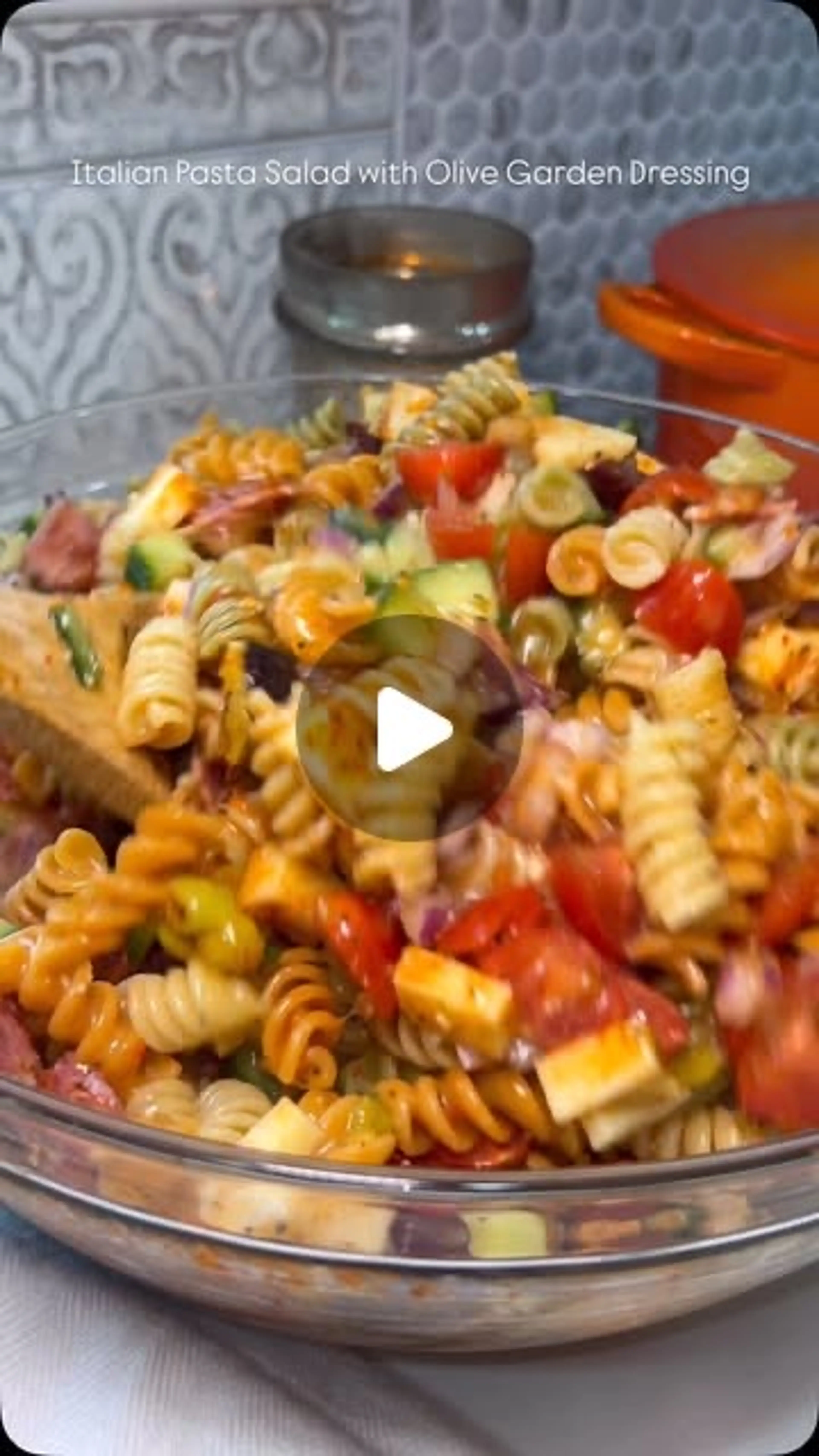 This Italian Pasta Salad with Olive Garden Dressing Is an Ea