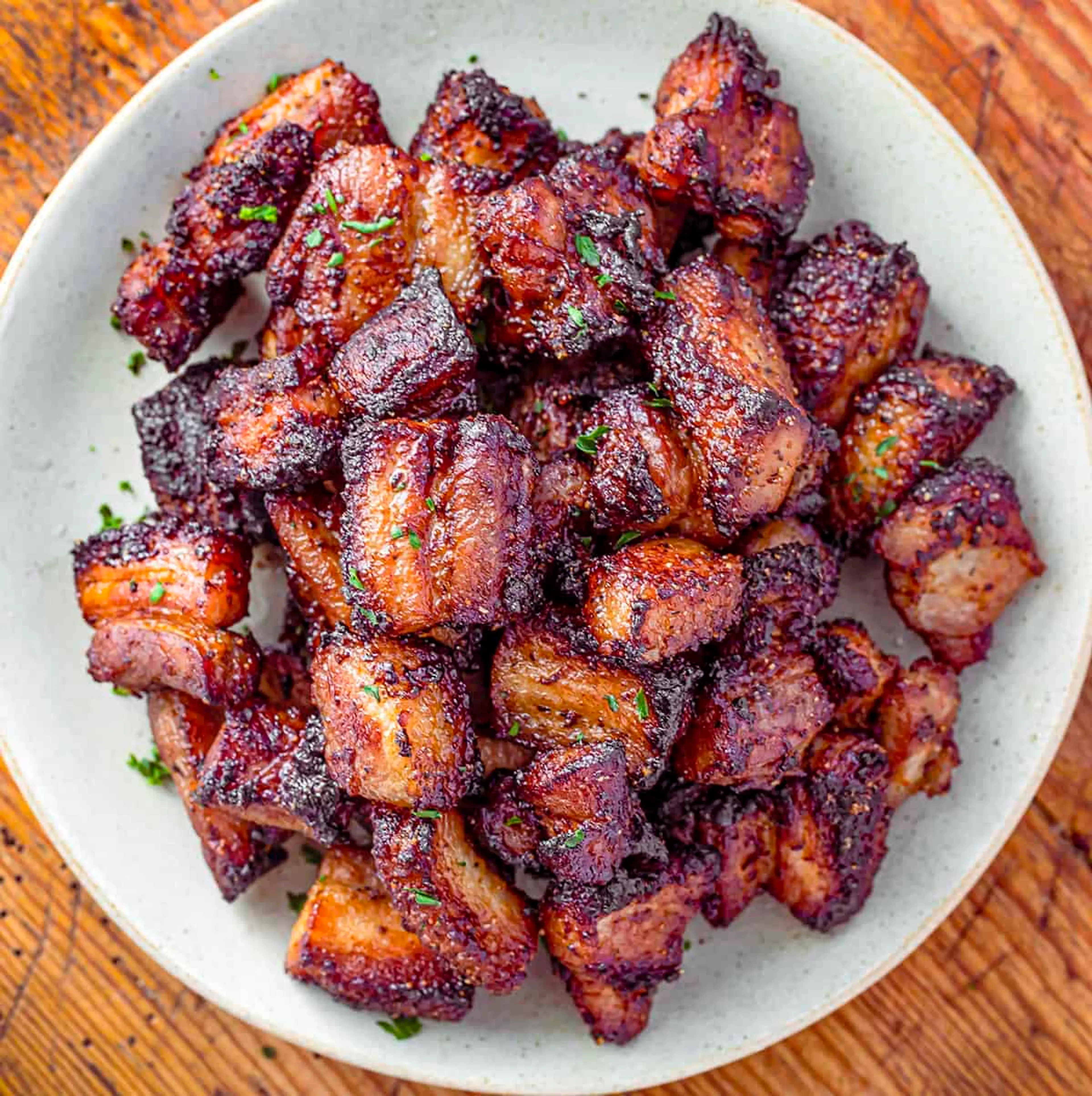 Air Fryer Pork Belly Bites