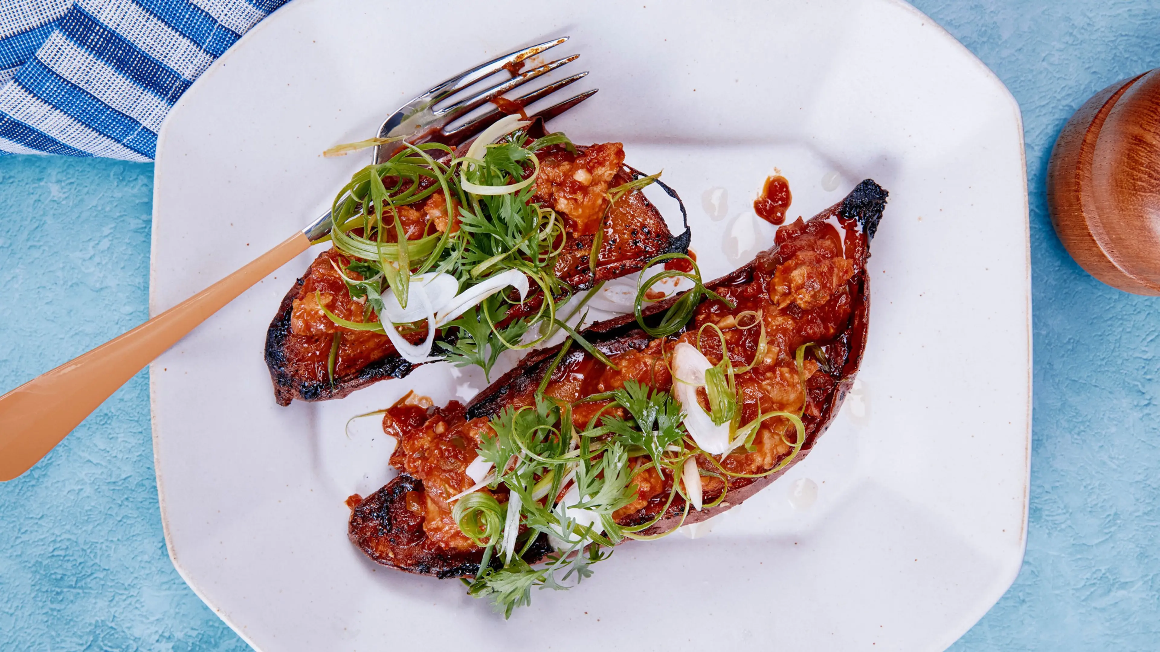 Gochujang Turkey Sweet Potatoes