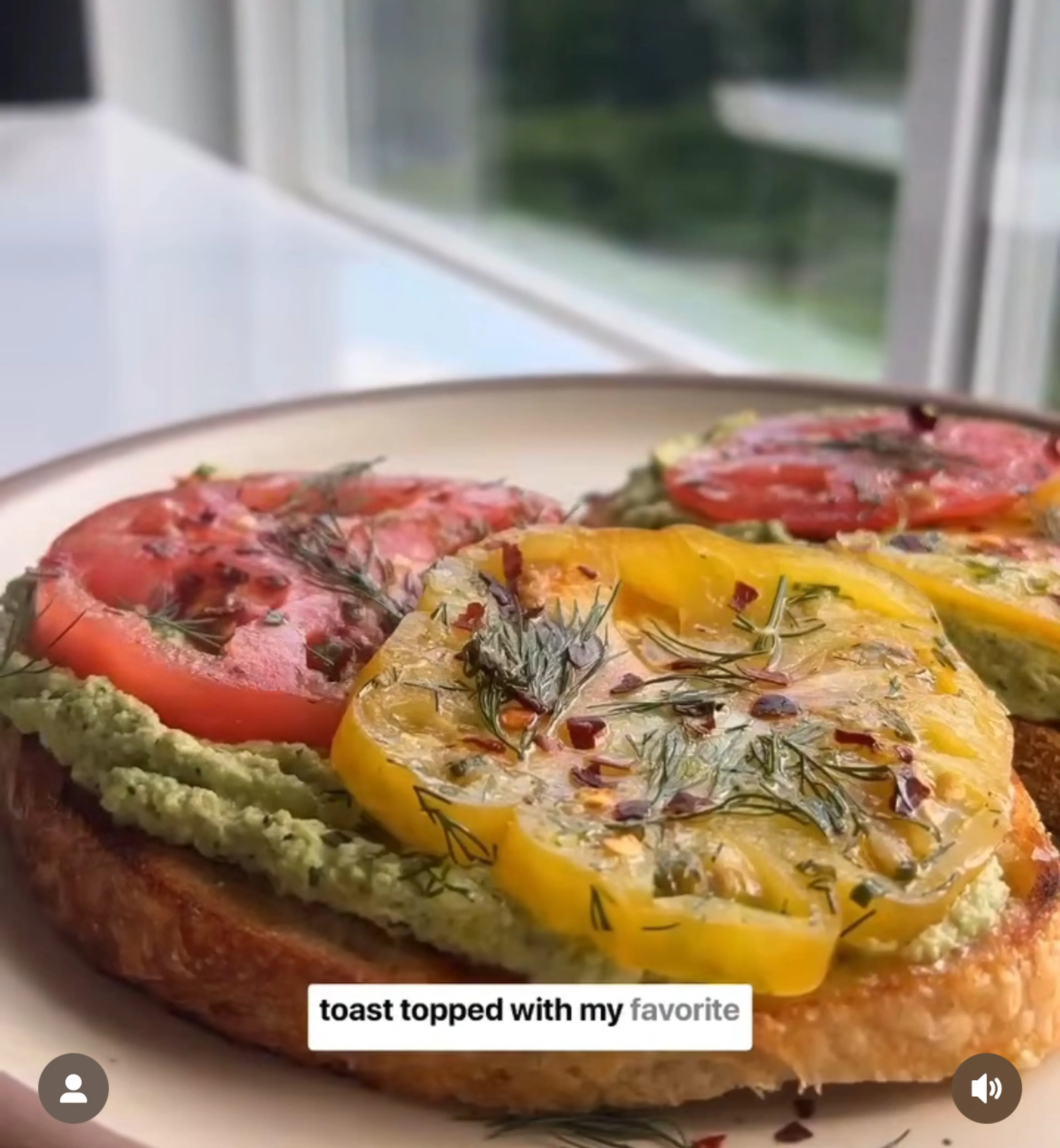 High Protein Breakfast Toast (heirloom Tomatoes/edamame Spre