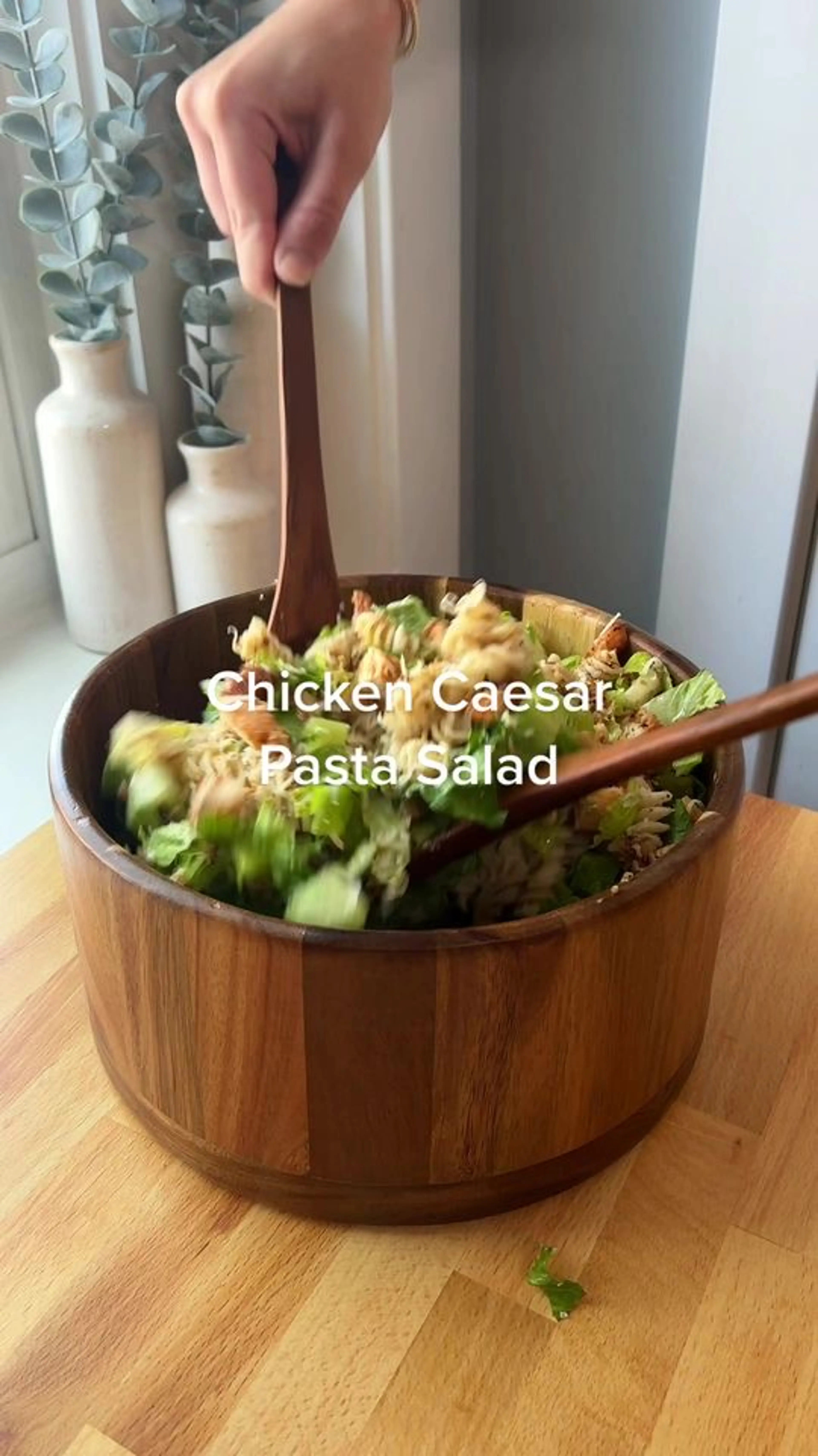 Chicken Caesar Salad Pasta Meal Prep