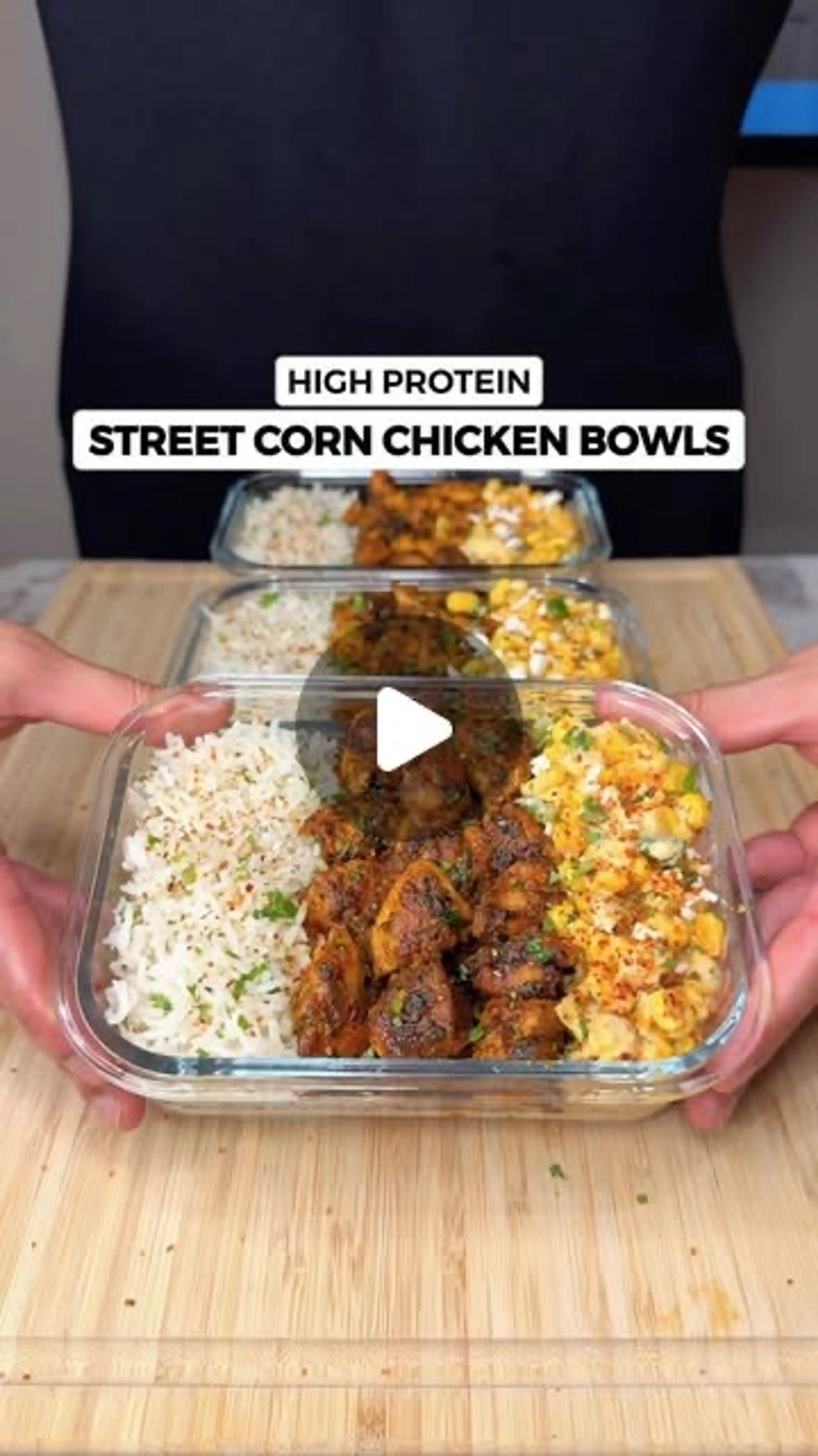 High Protein Street Corn Chicken Bowls