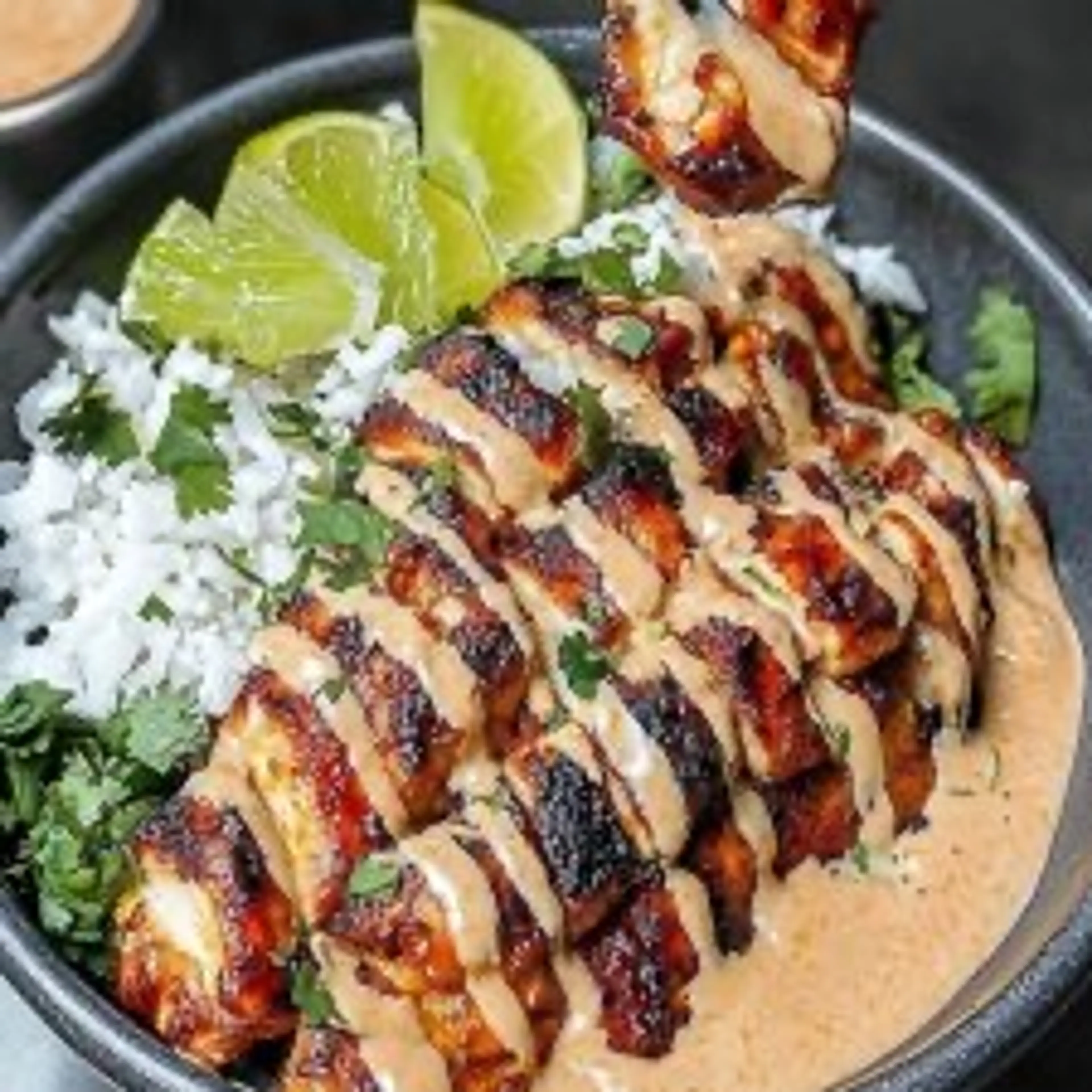 Sweet Chili Chicken Bowl with Coconut Lime Drizzle