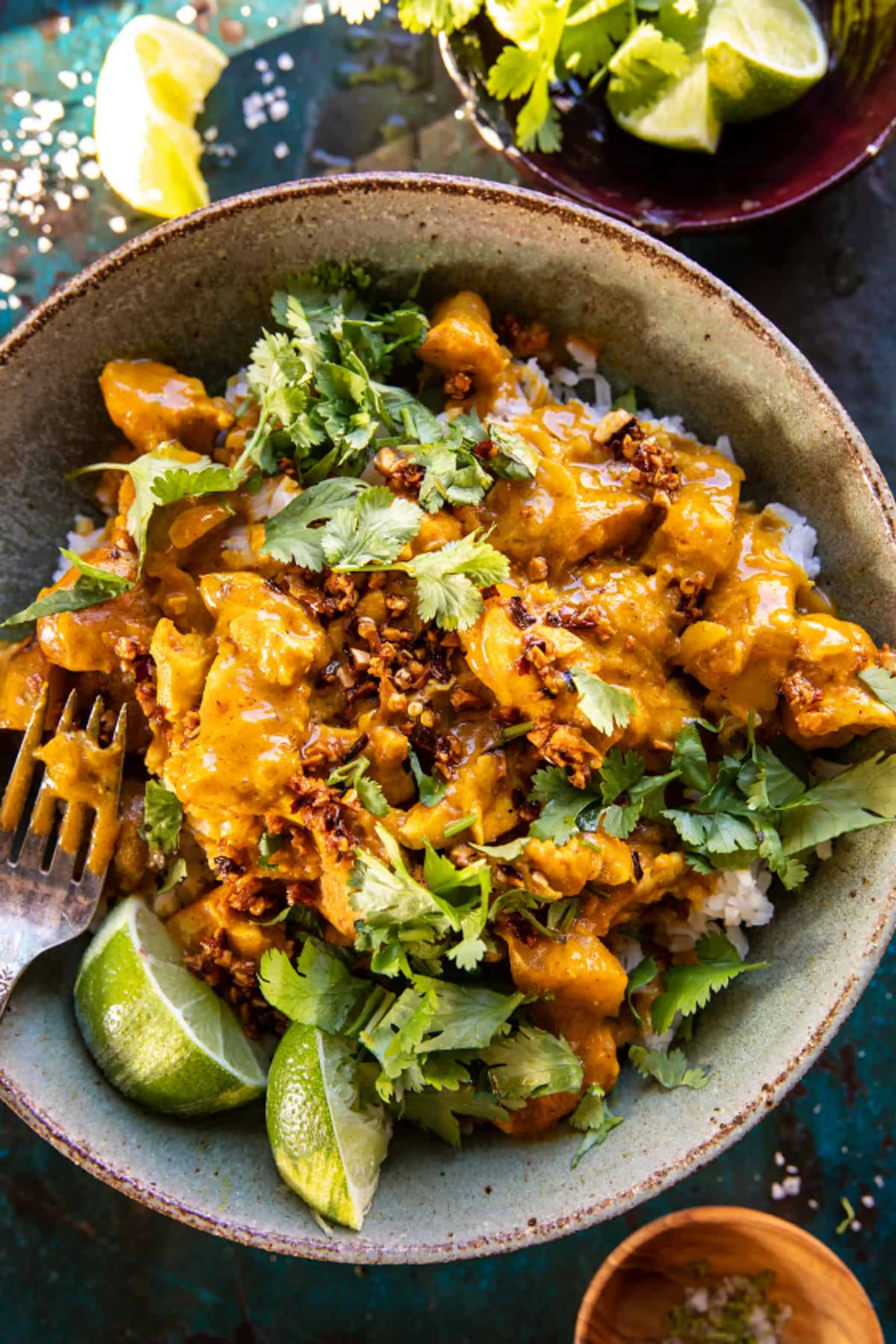 Simple Thai Yellow Chicken Curry with Spicy Garlic Butter