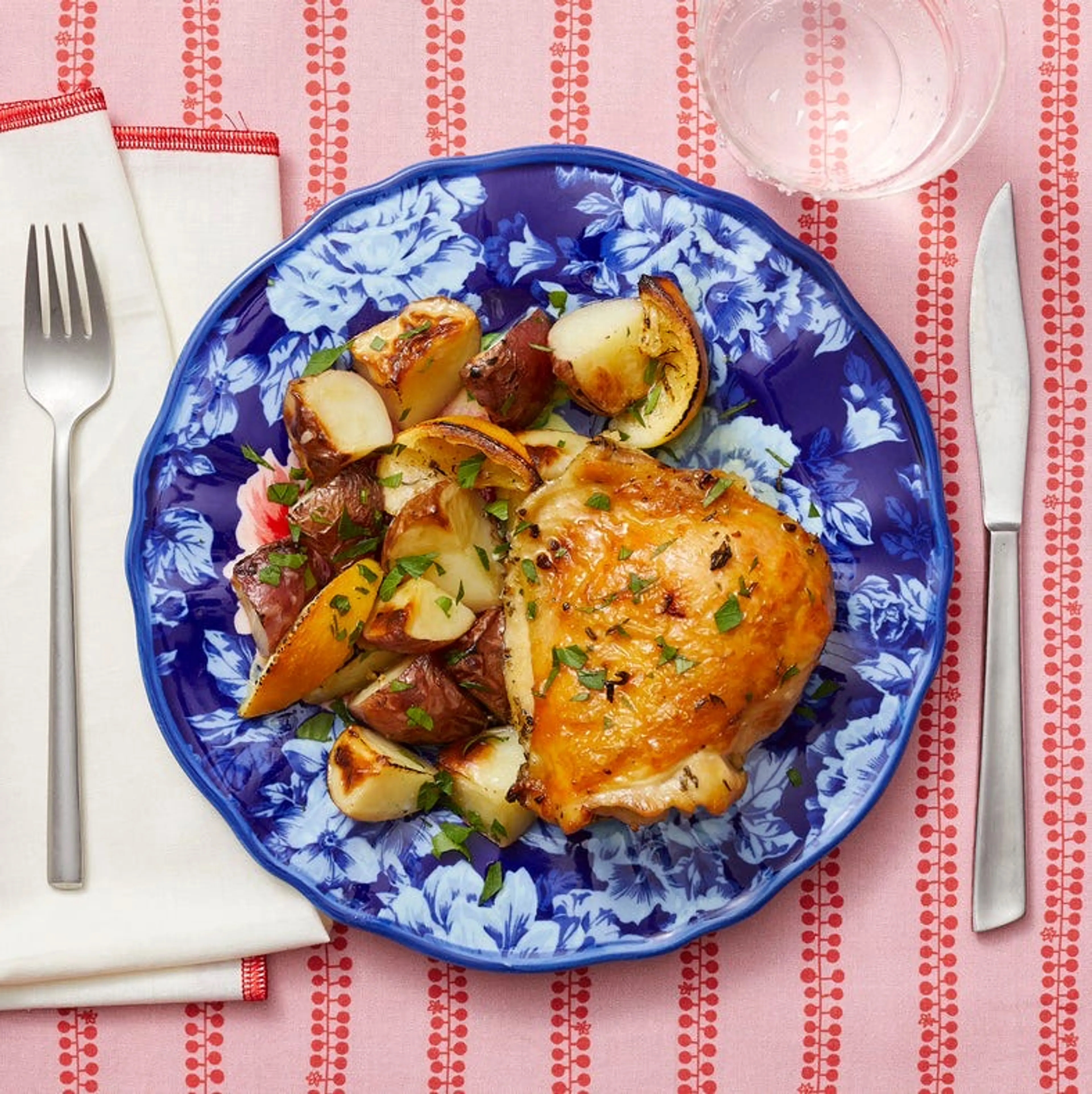 Lemon-Thyme Sheet-Pan Chicken and Potatoes